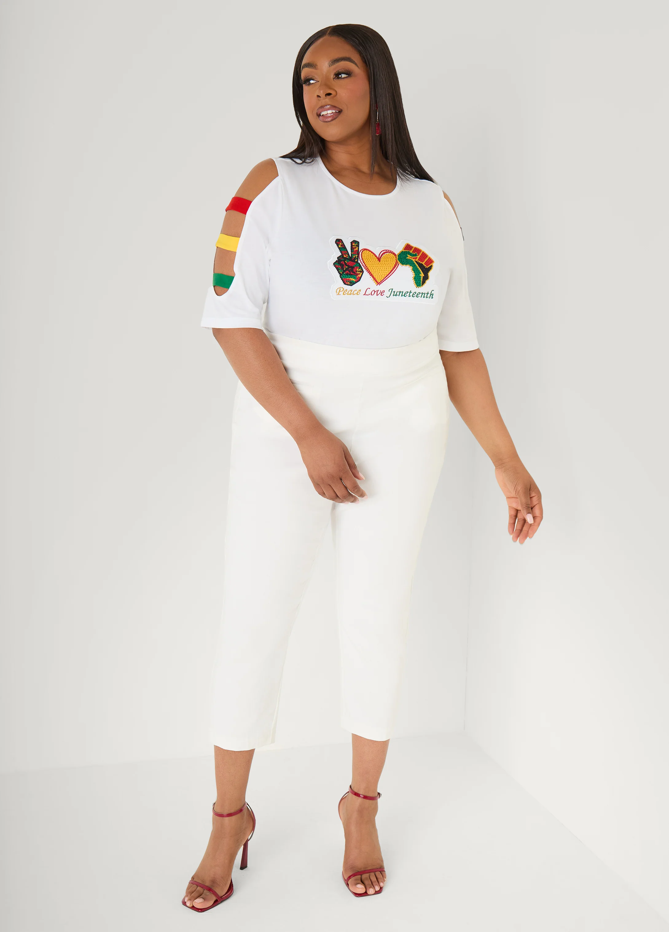 Juneteenth Crystal Cutout Tee - Image 3