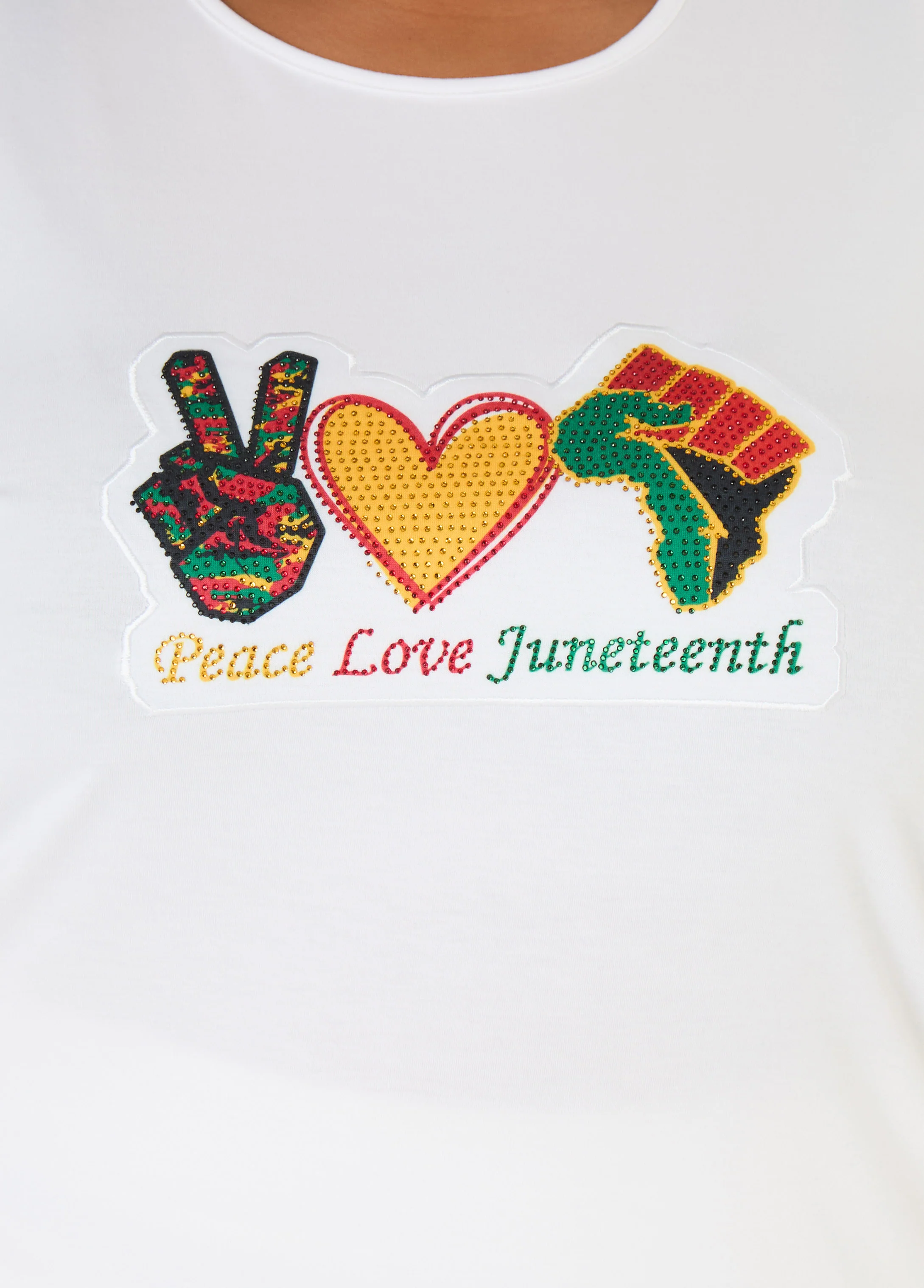 Juneteenth Crystal Cutout Tee - Image 4