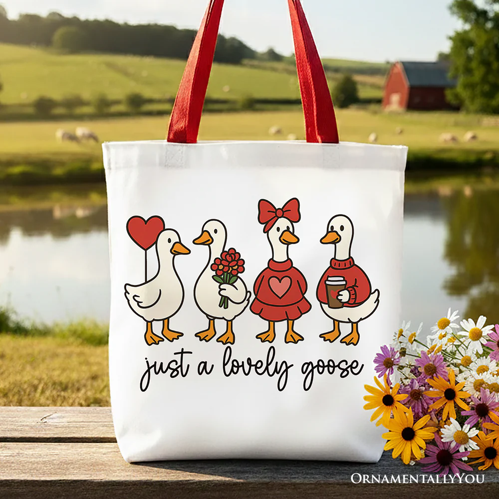 Lovely Goose Canvas Tote Bag - Image 3