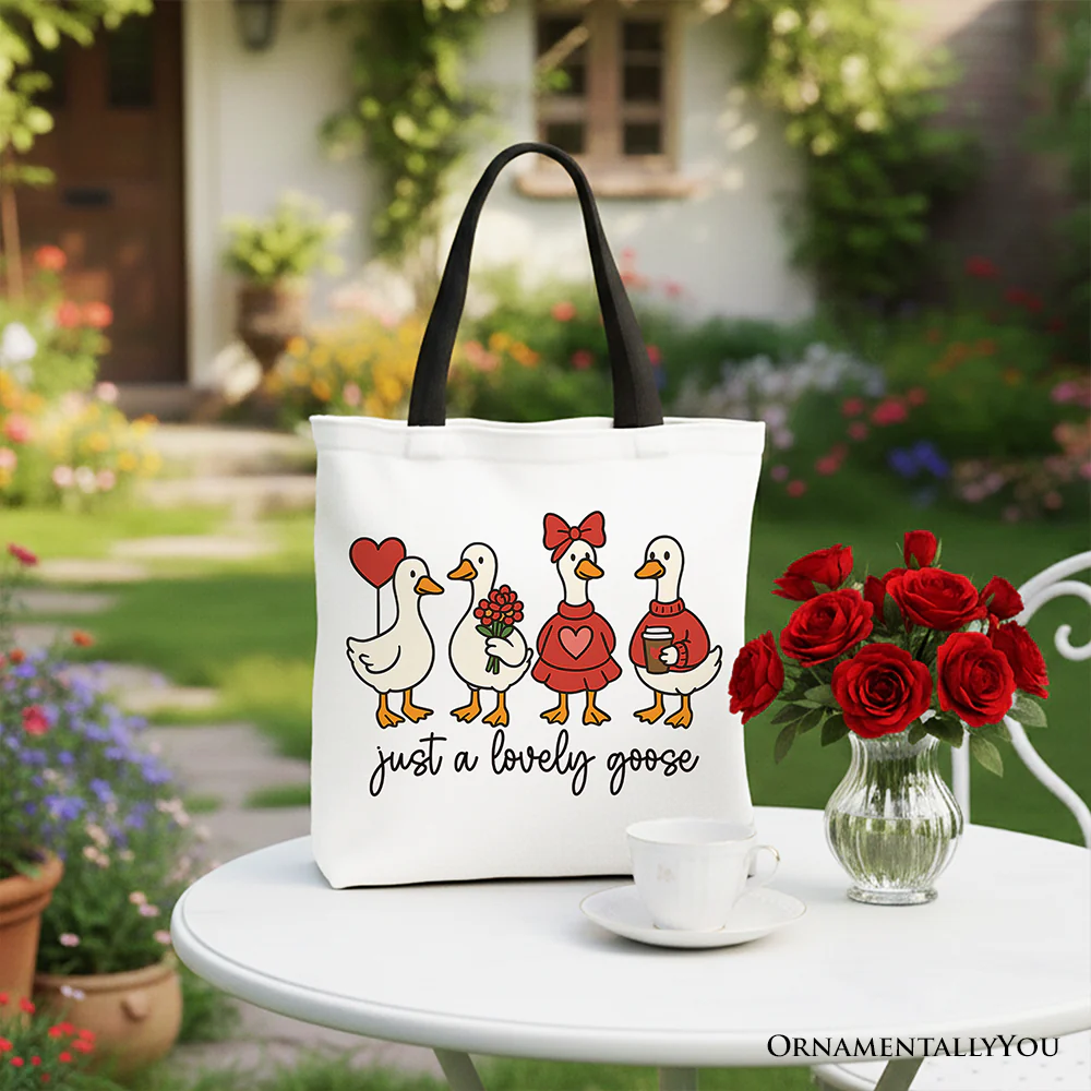 Lovely Goose Canvas Tote Bag - Image 6