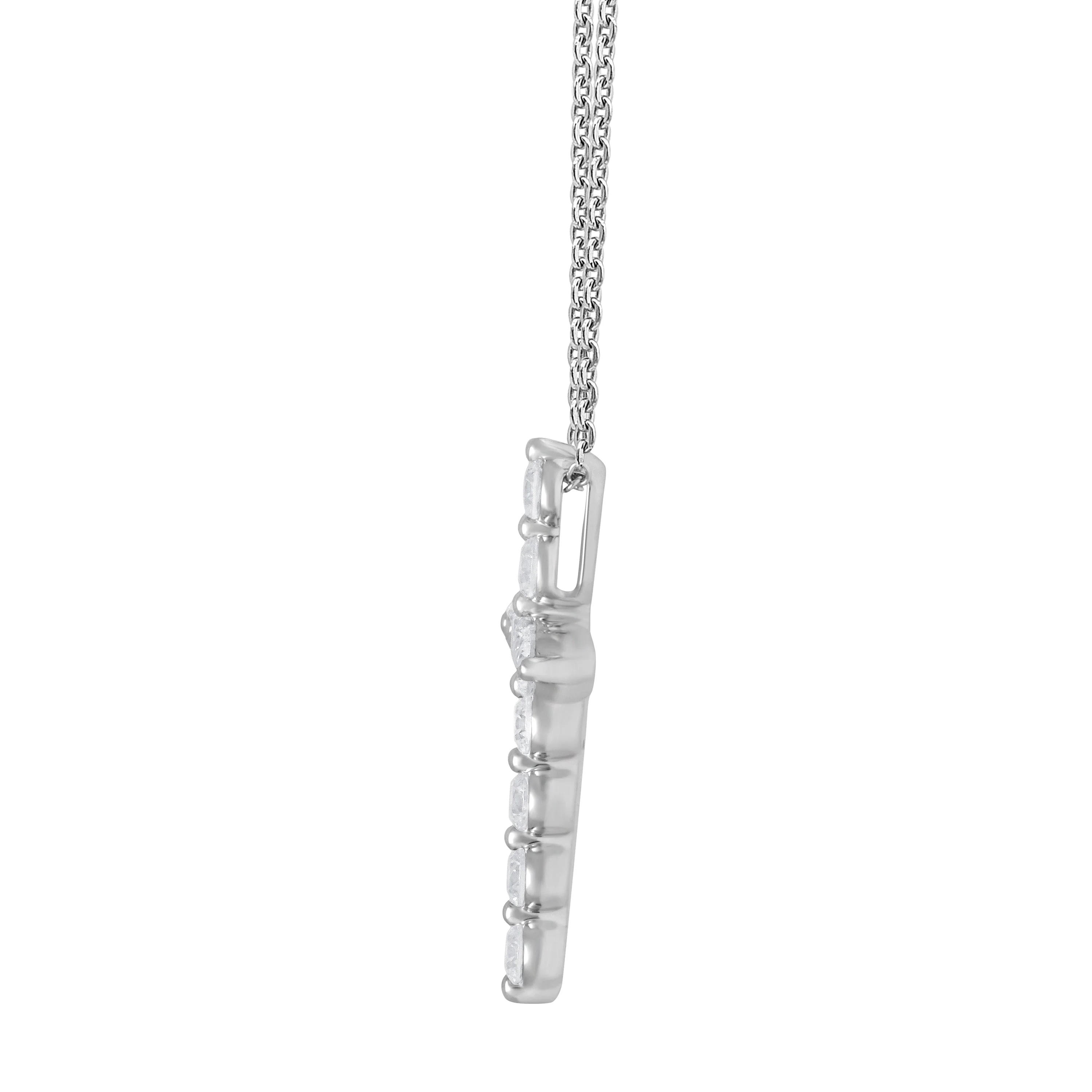1 Carat Lab Grown Diamonds Cross Pendant Necklace - Image 2