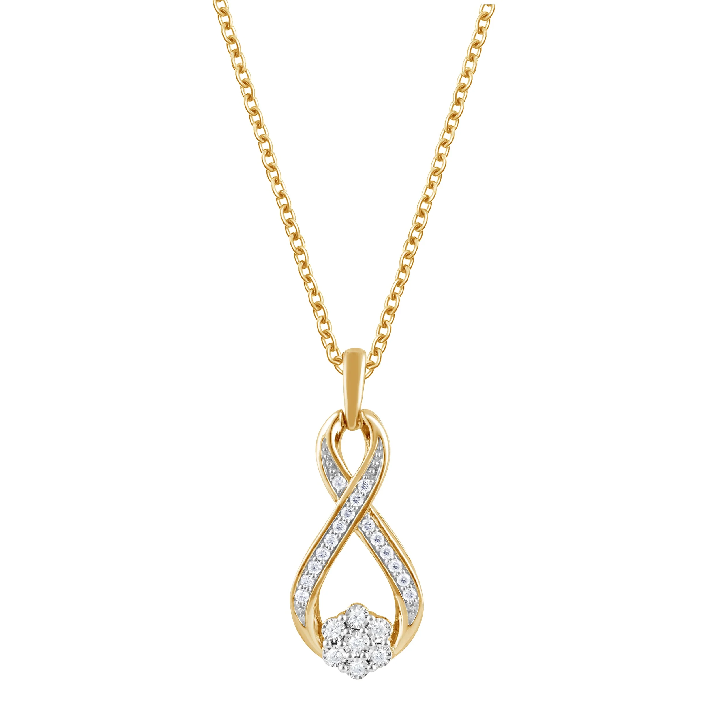 0.25 Carat Lab Grown Diamond Twisted Pendant Necklace