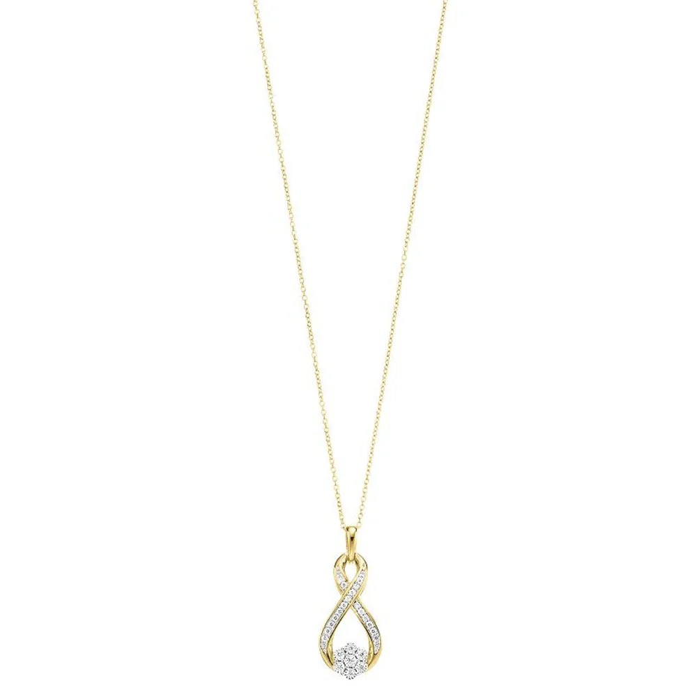 0.25 Carat Lab Grown Diamond Twisted Pendant Necklace - Image 3