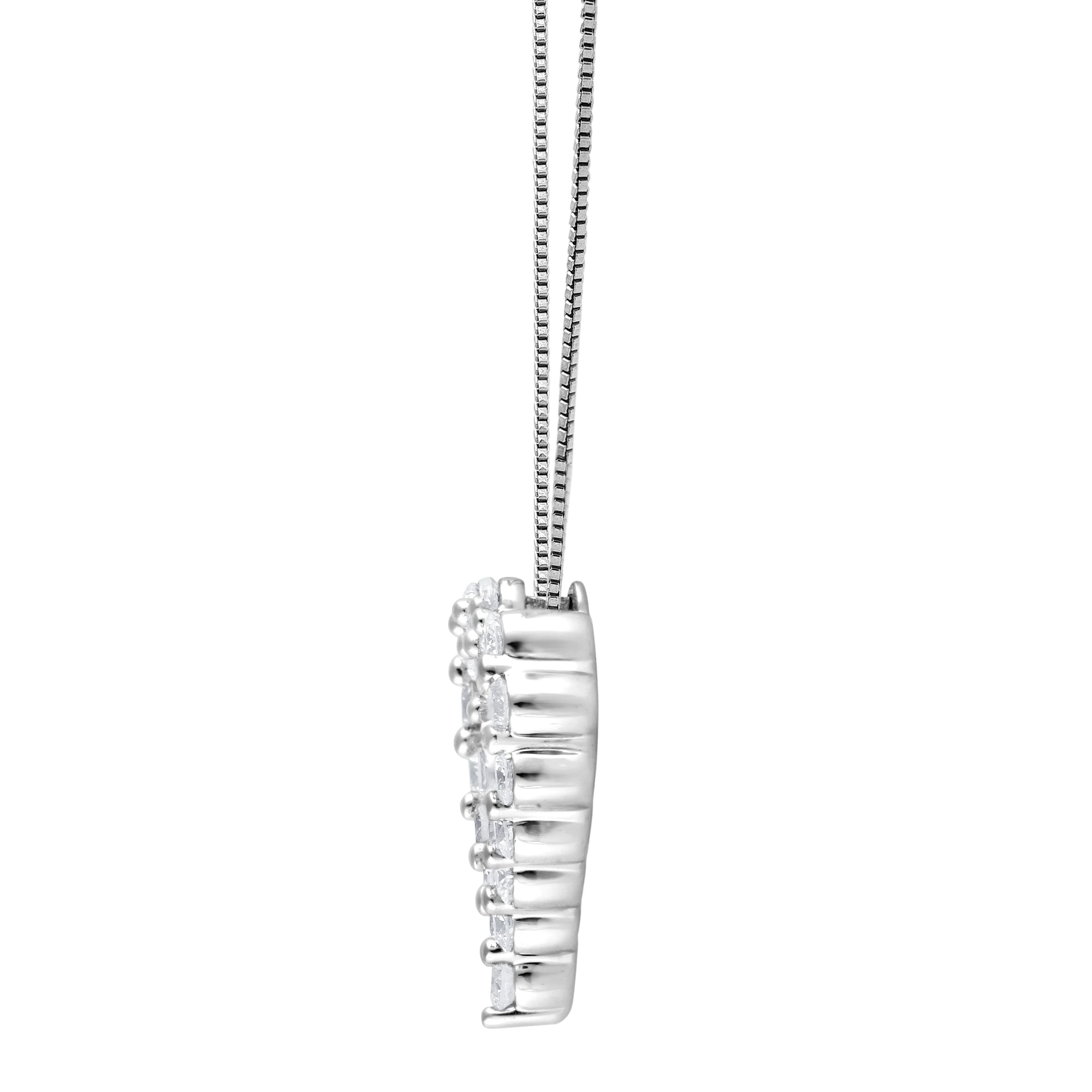 0.25 Carat Heart Lab Grown Diamond Pendant Necklace In Sterling Silver - Image 2