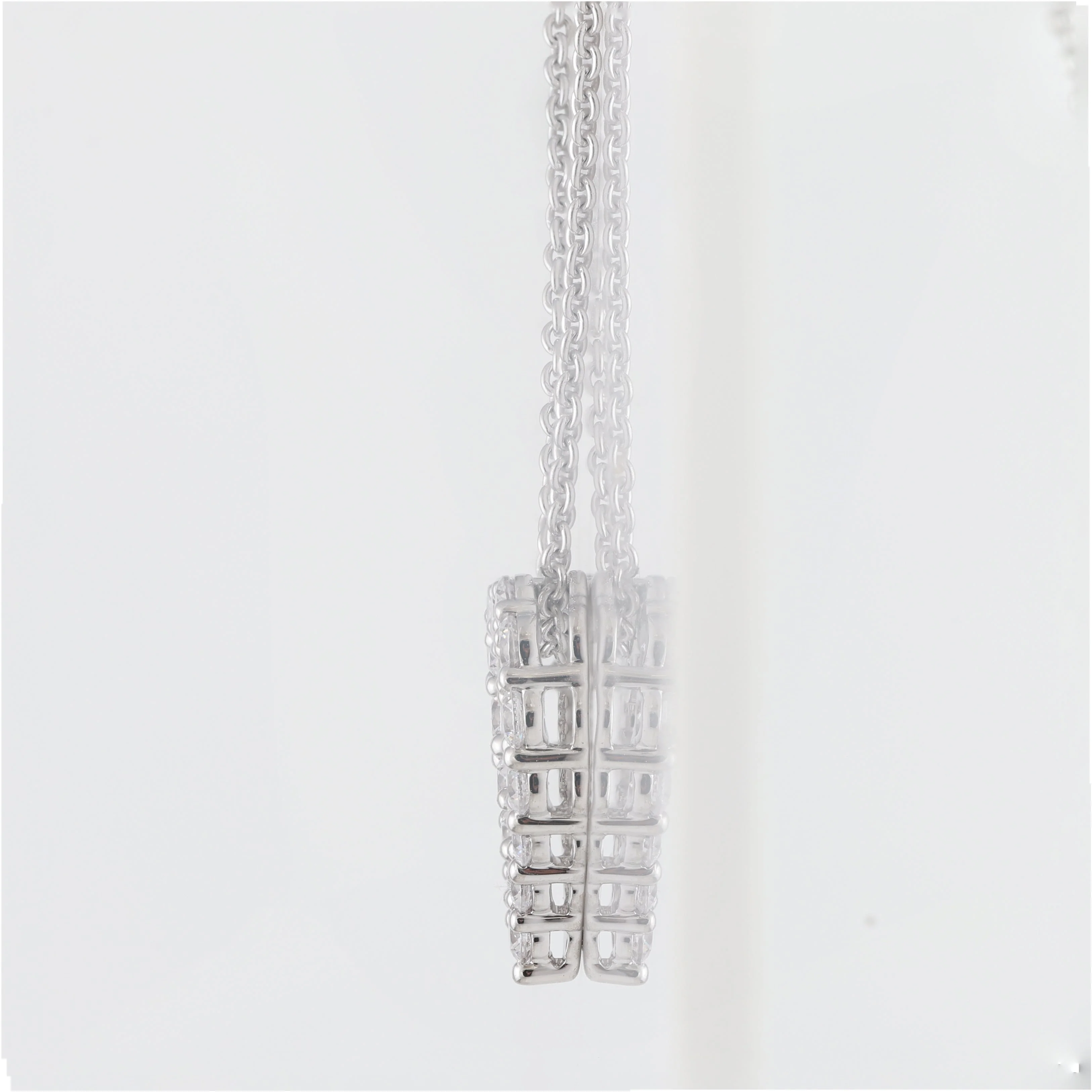 1 Carat Lab Grown Diamond Heart Sterling Silver Necklace - Image 2