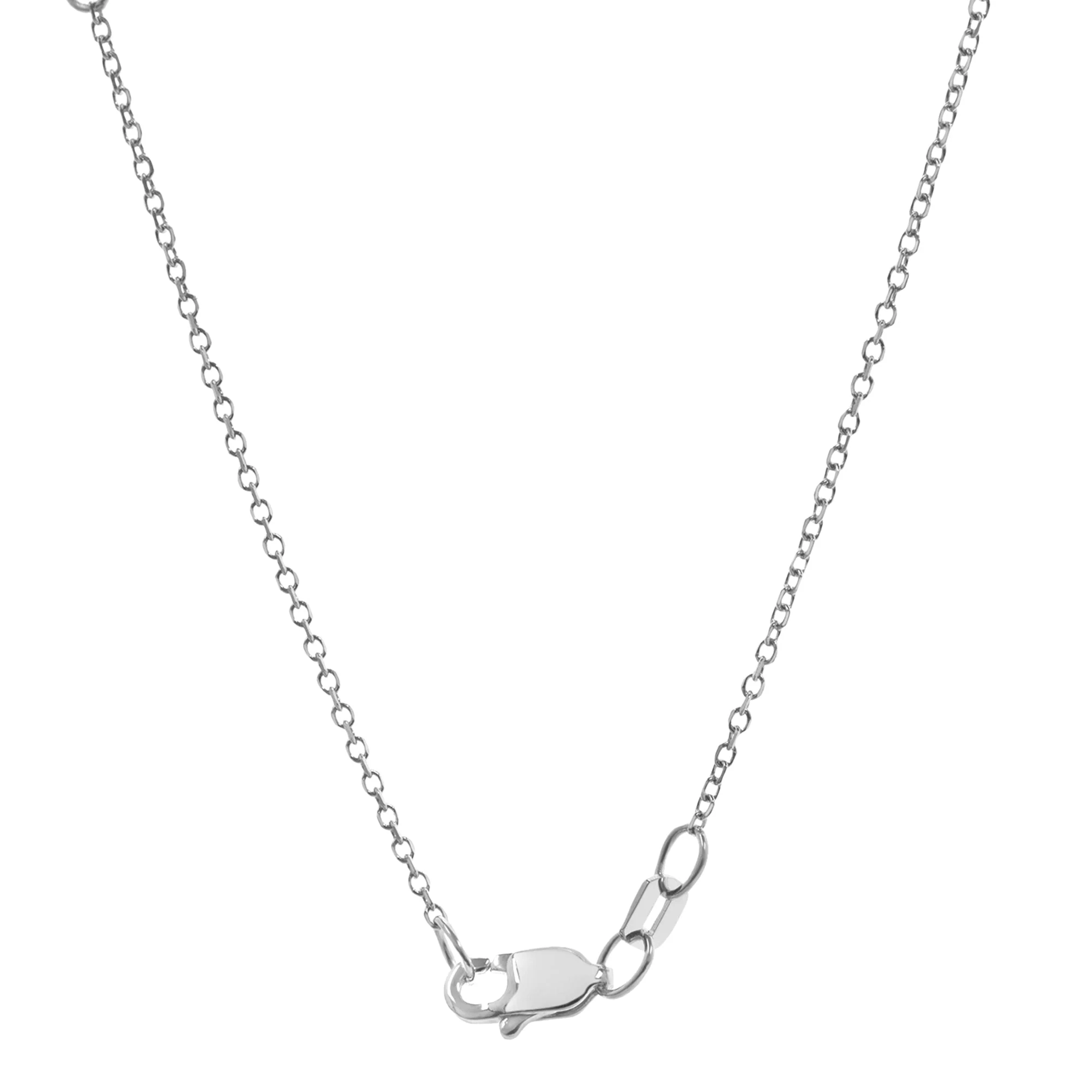 1 Carat Lab Grown Sterling Silver Diamond Heart Pendant Necklace - Image 3