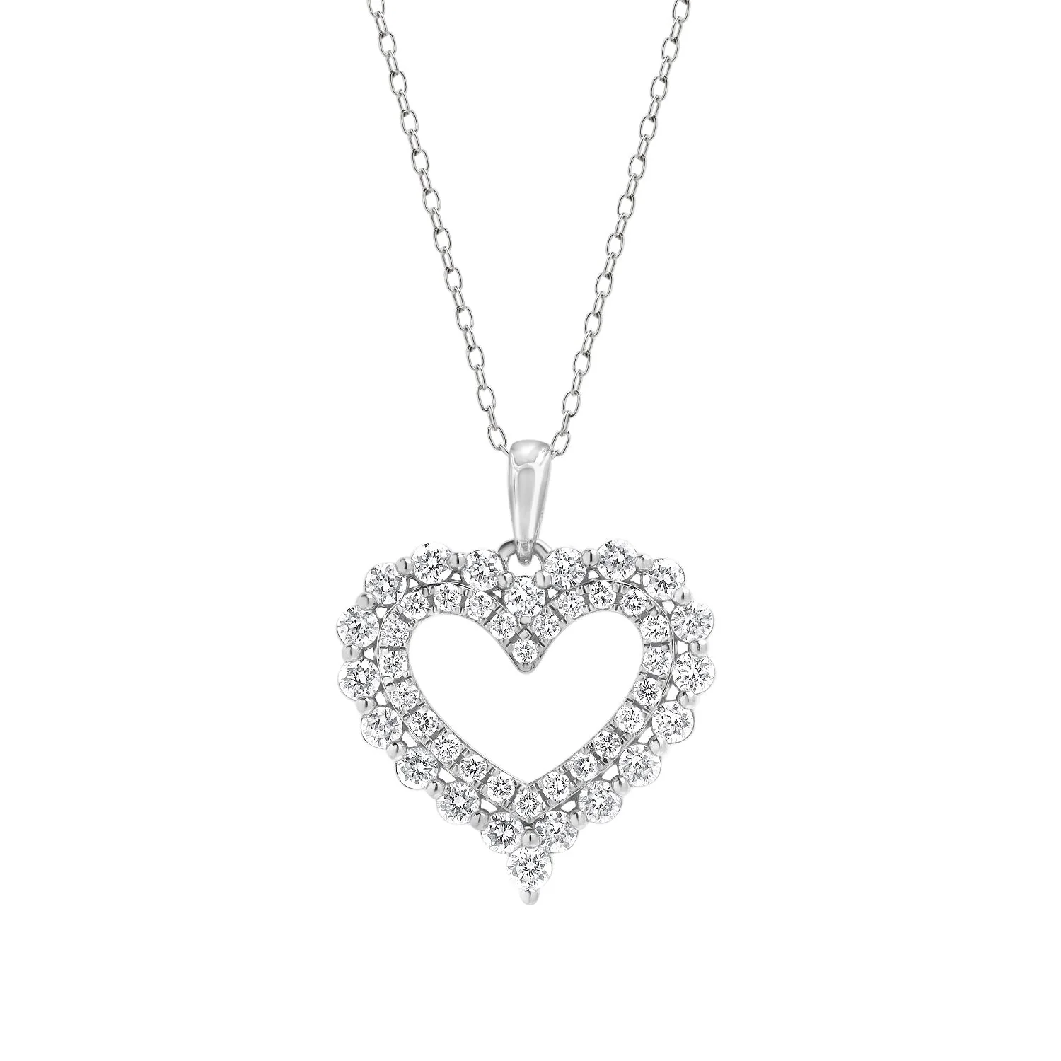 1 Carat Lab Grown Diamond Heart Necklace