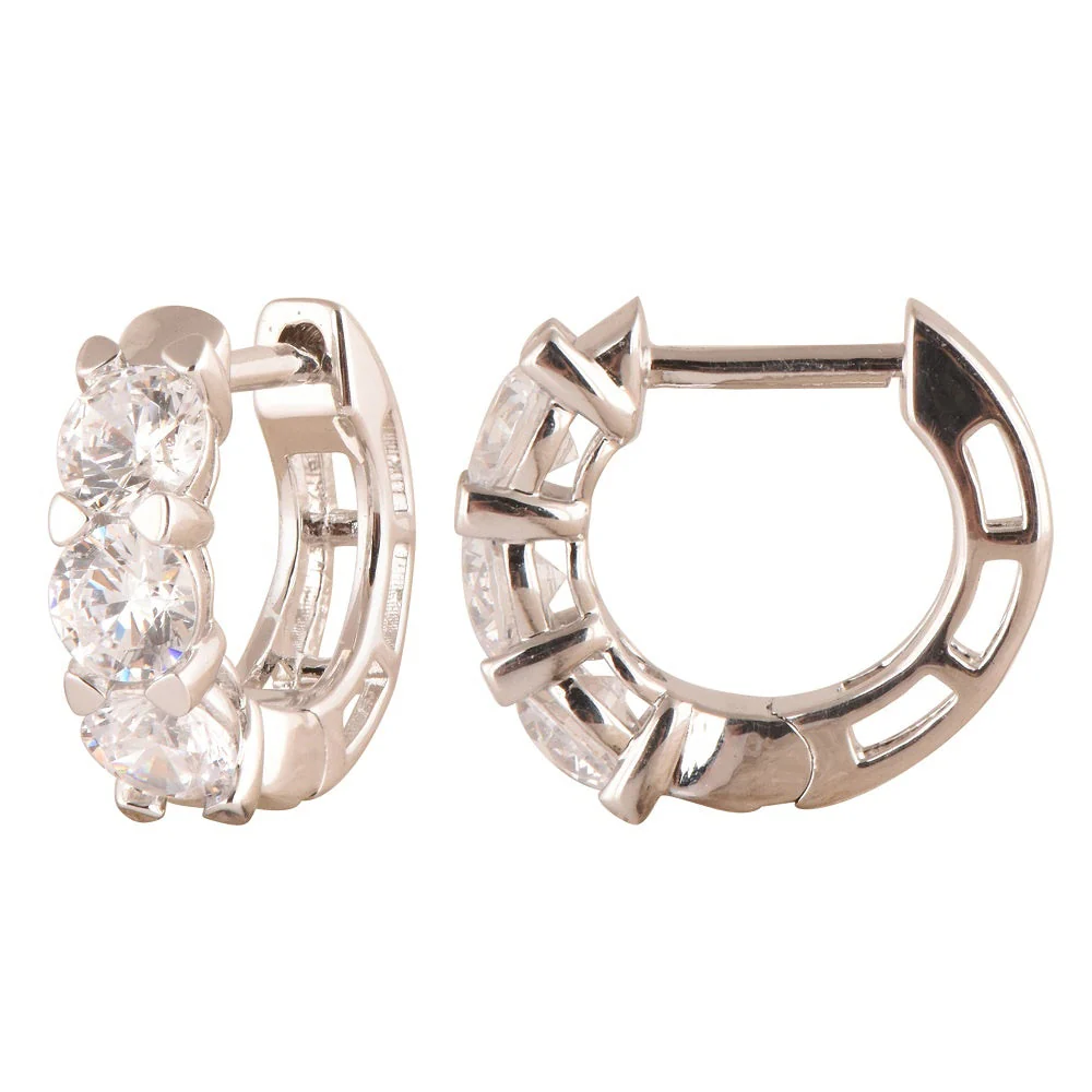 1 Carat Lab Grown Diamond Hoop Earrings