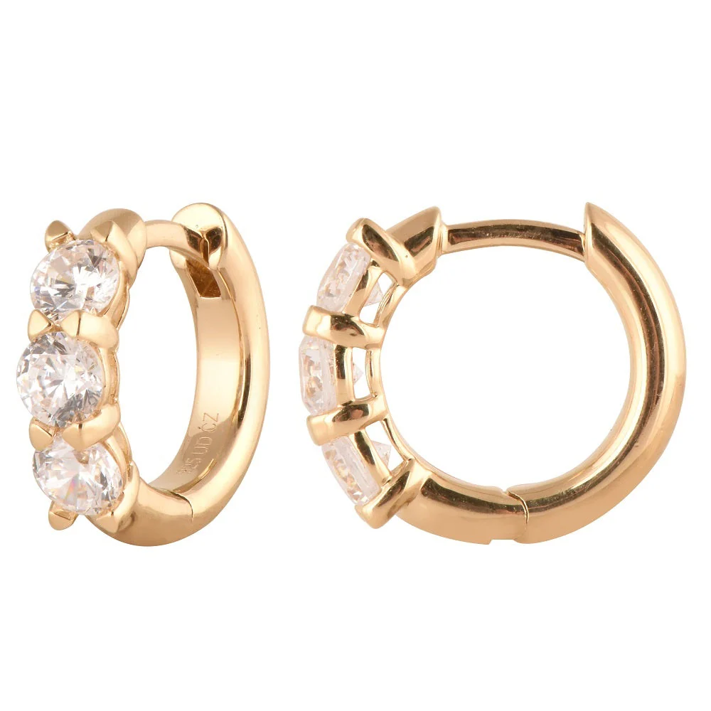 1 Carat Lab Grown Diamond Hoop Earrings - Image 2