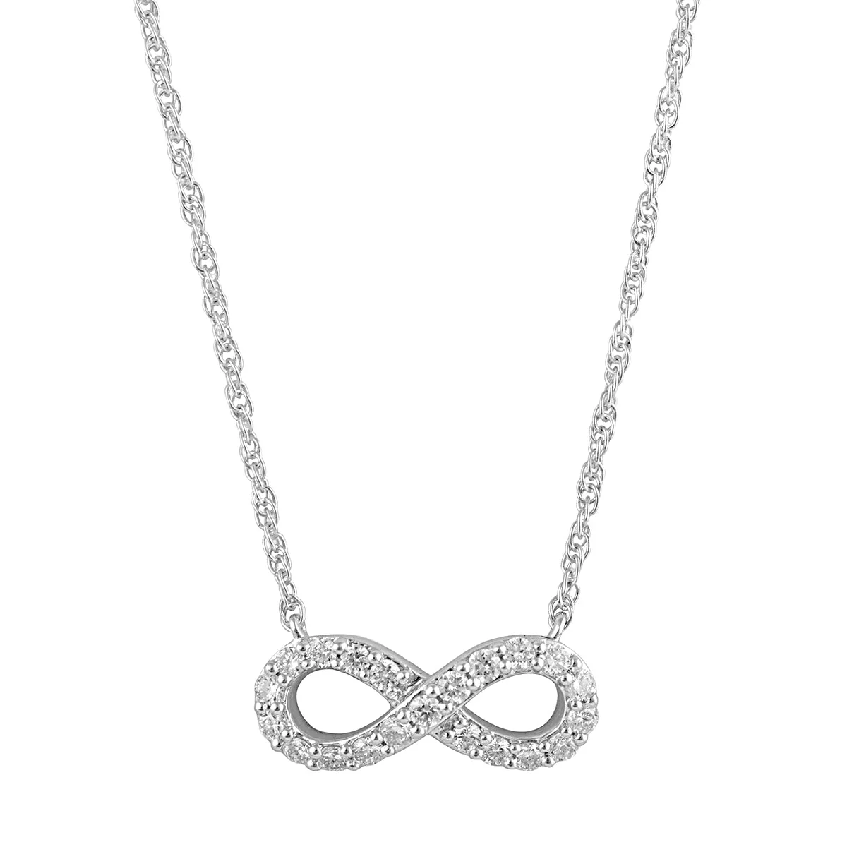 0.20 Carat Lab Grown Diamond Infinity Pendant Necklace