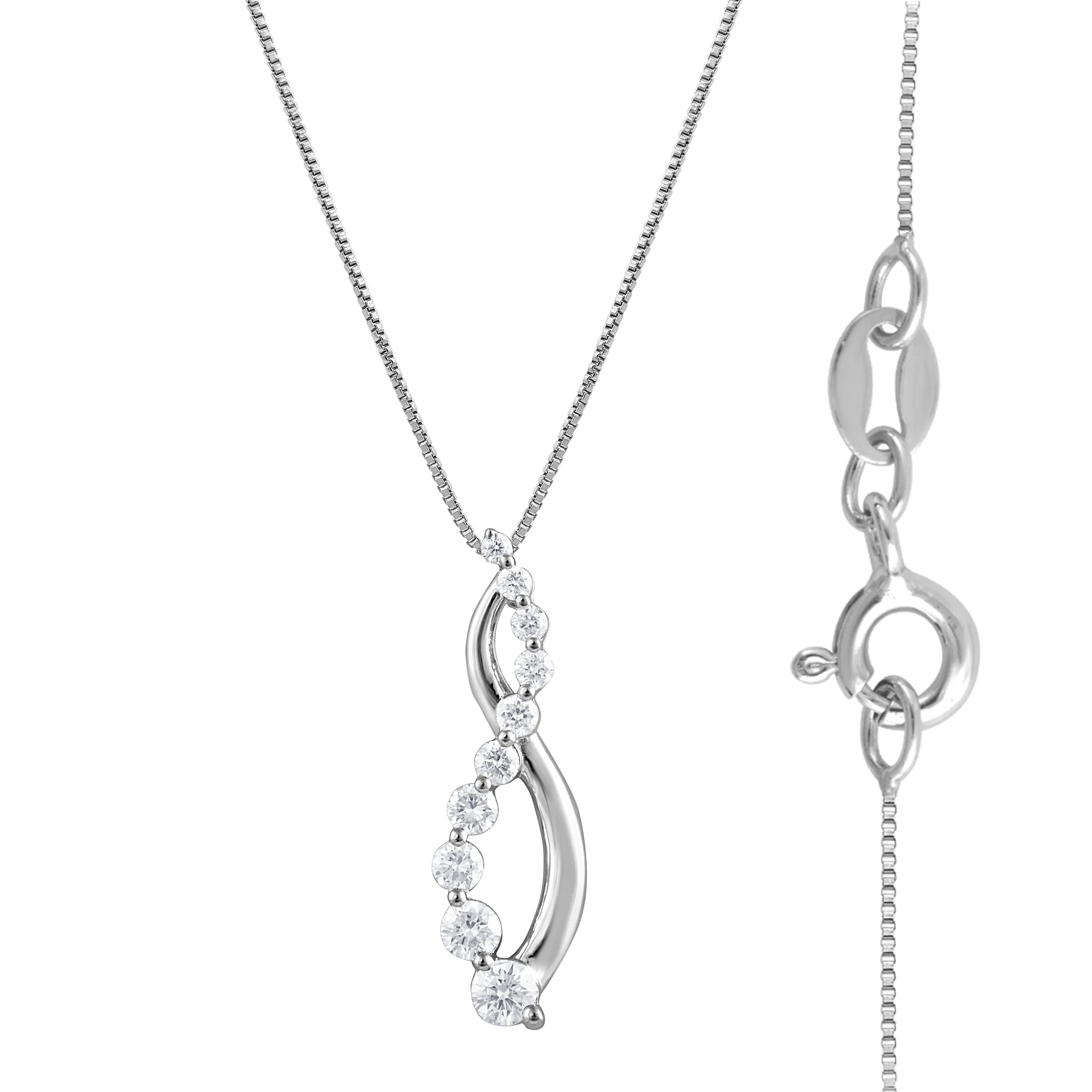 0.25 Carat Lab Grown Diamond Infinity Pendant Necklace
