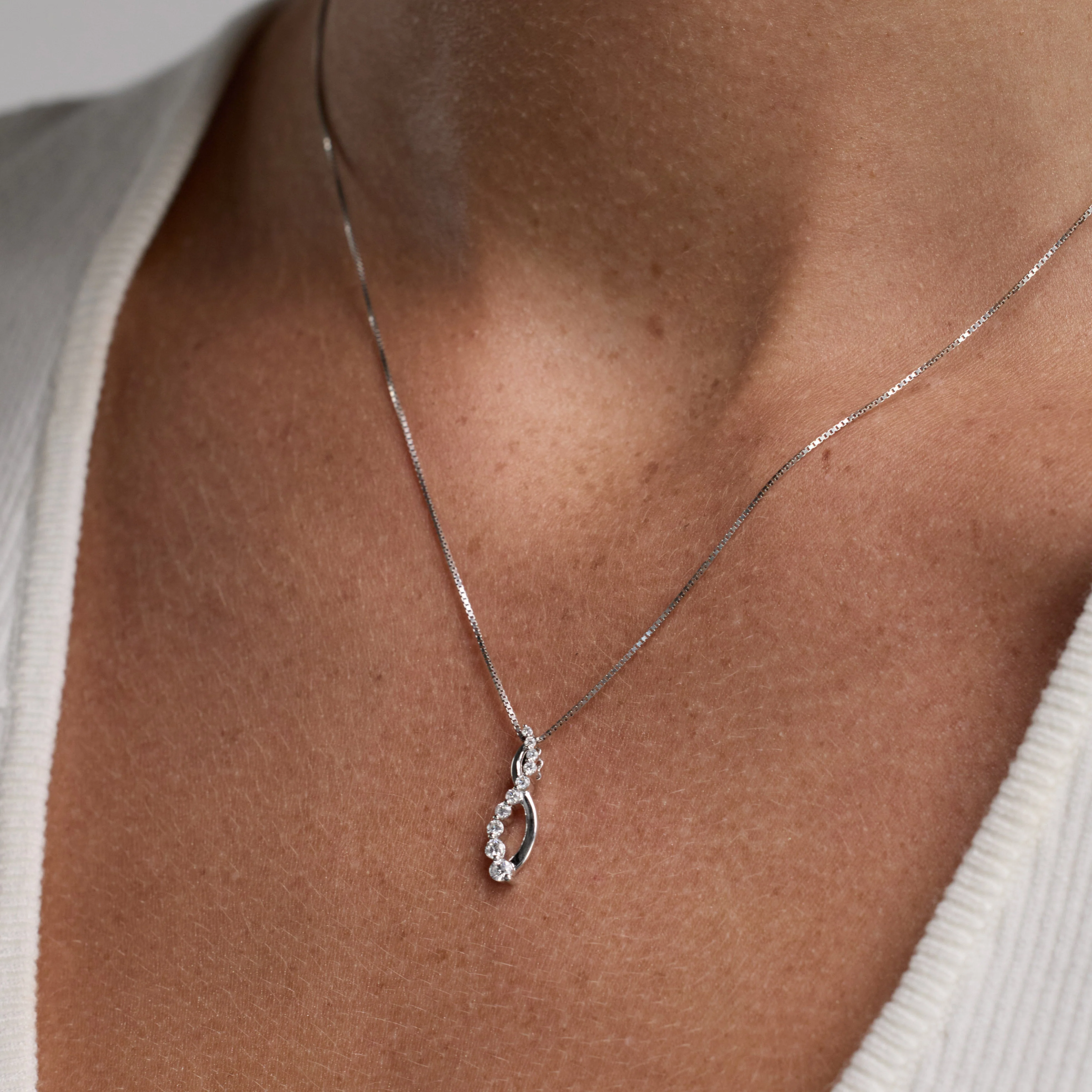 0.25 Carat Lab Grown Diamond Infinity Pendant Necklace - Image 2