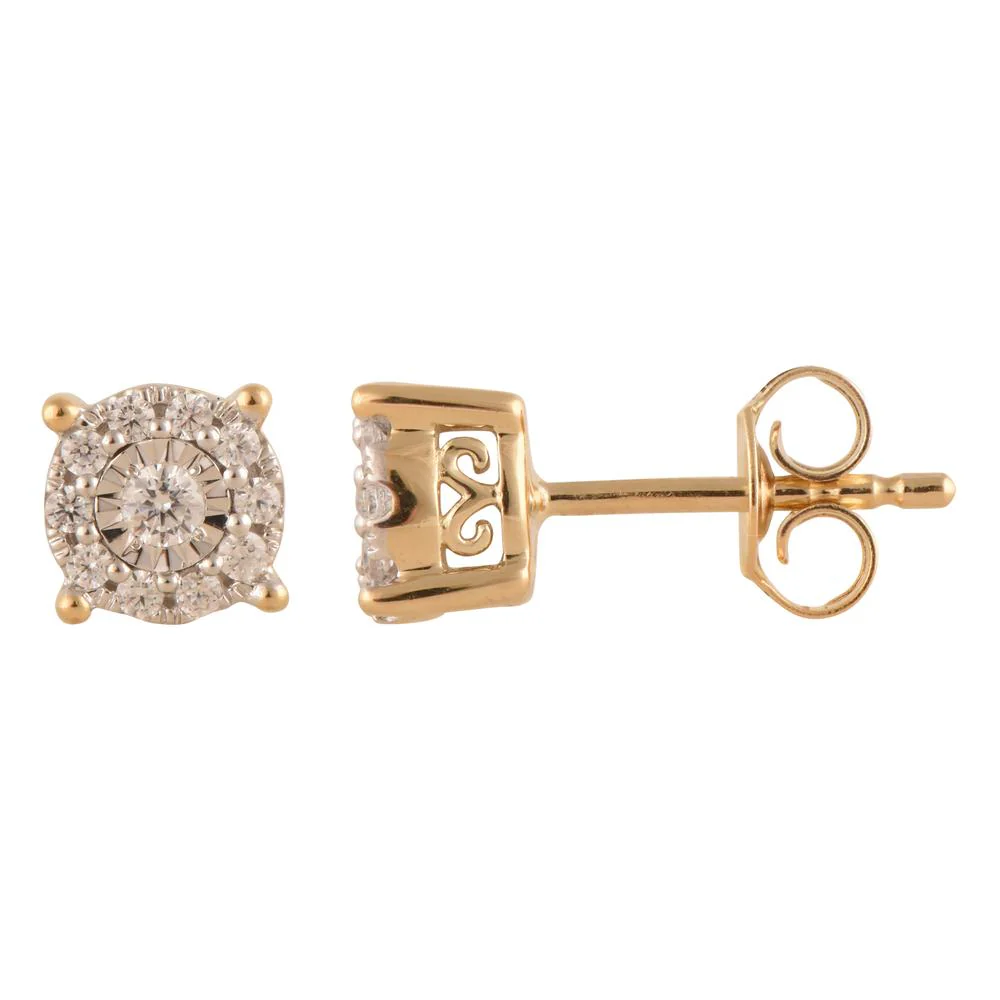 0.25 Carat Lab Grown Halo Diamond Stud Earrings - Image 6