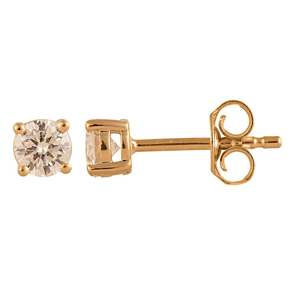 0.50 Carat Lab Grown Round Cut Diamond Stud Earrings - Image 6