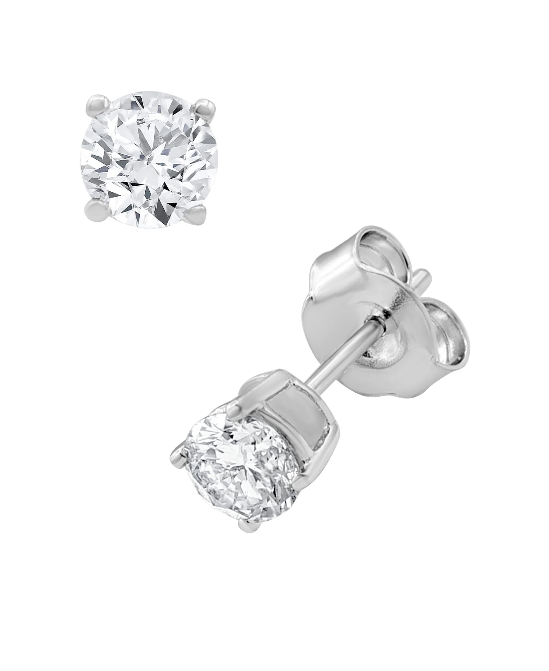 0.50 Carat Lab Grown Round Cut Solitaire Diamond Necklace Set - Image 4