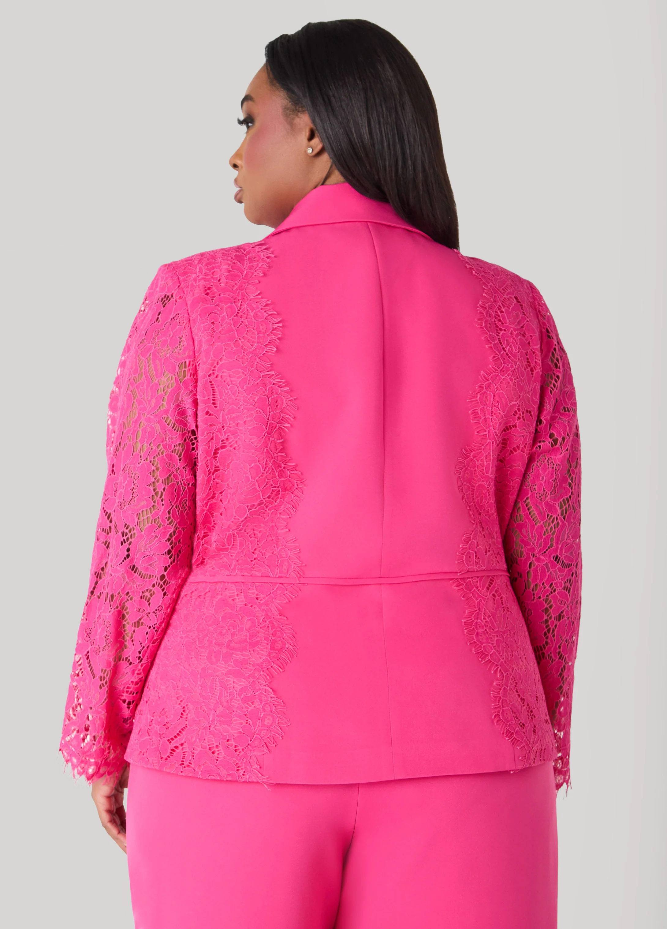 Lace Paneled Blazer - Image 2