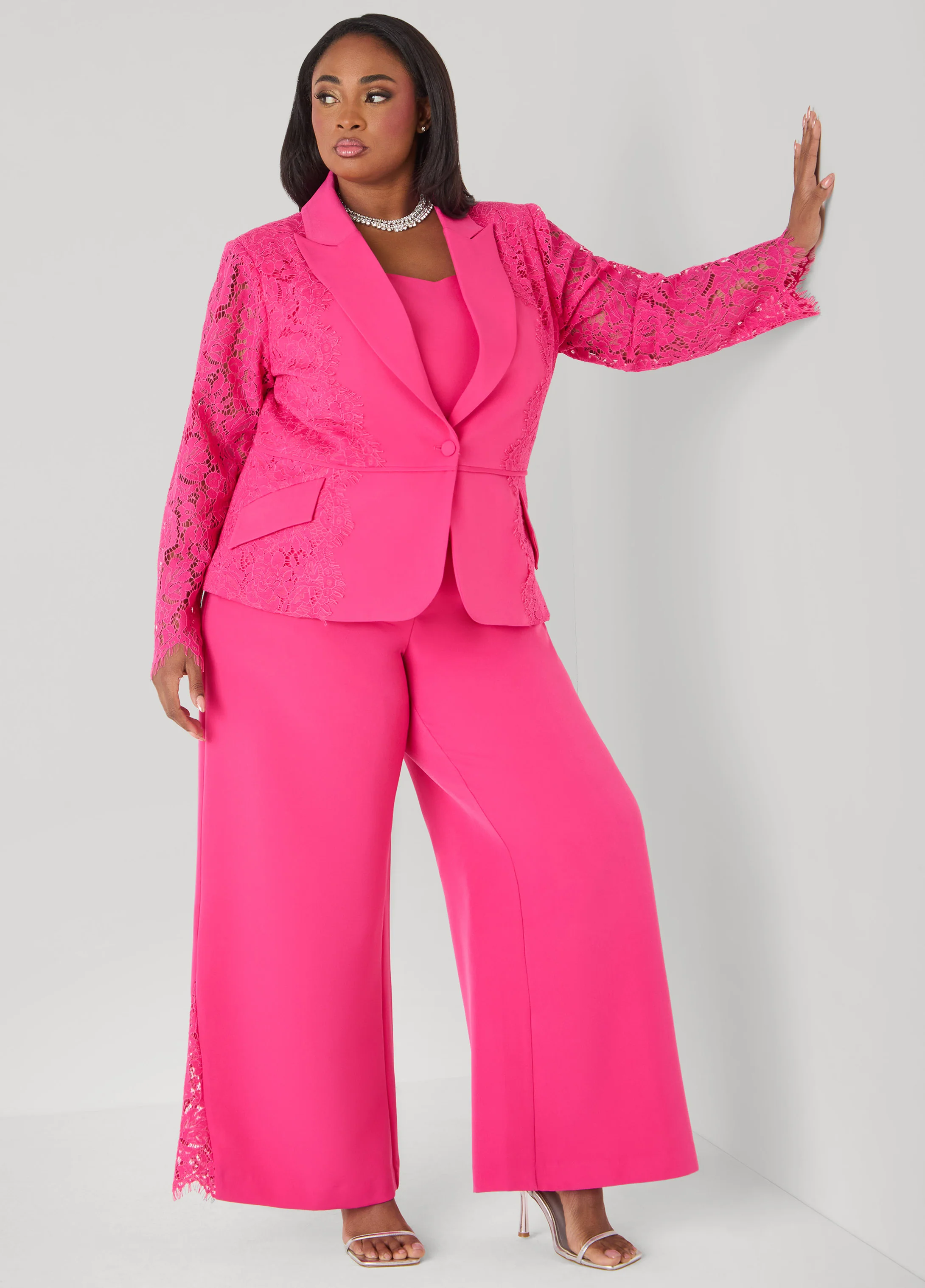 Lace Paneled Blazer - Image 3