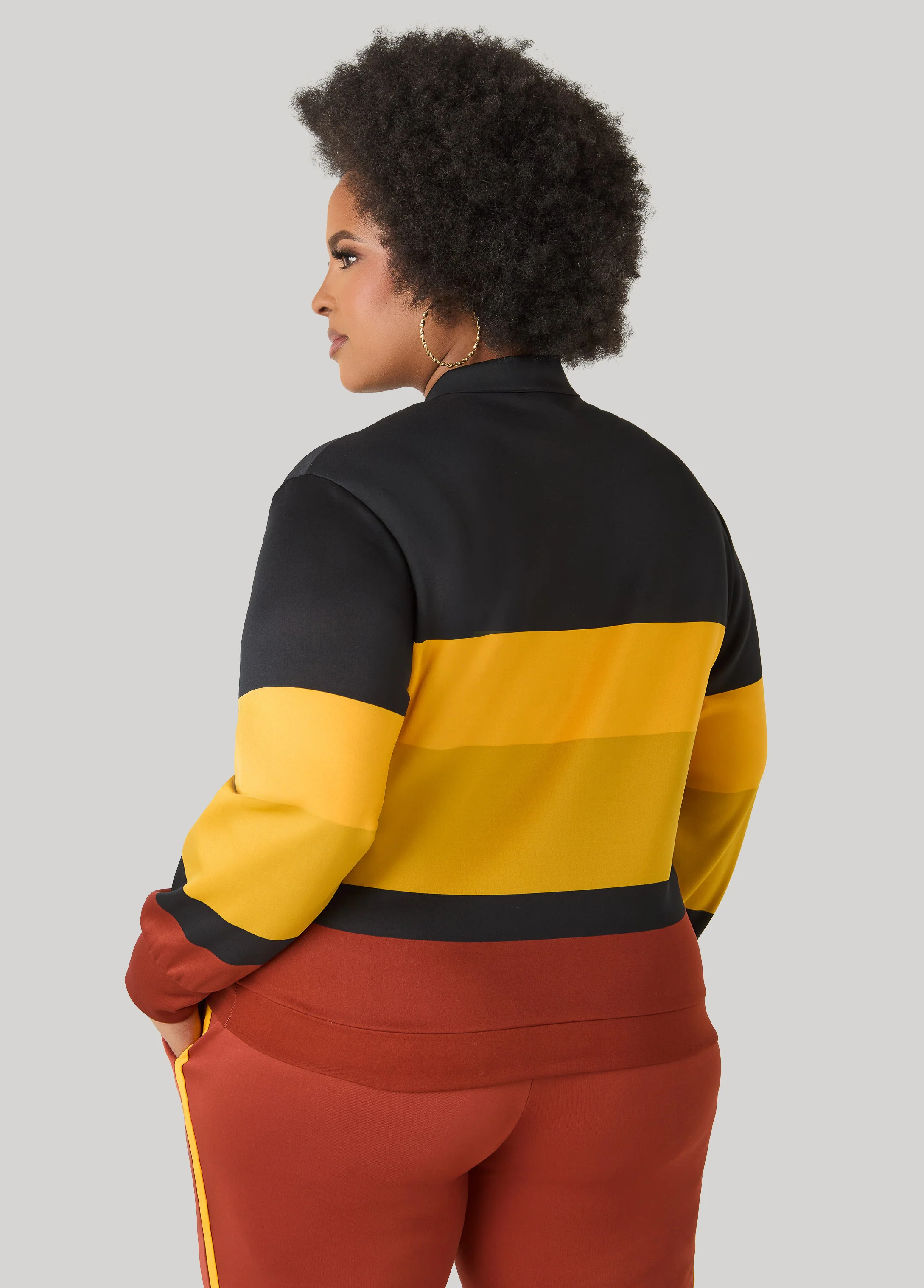 Chain Embellished Striped Pullover - Image 2