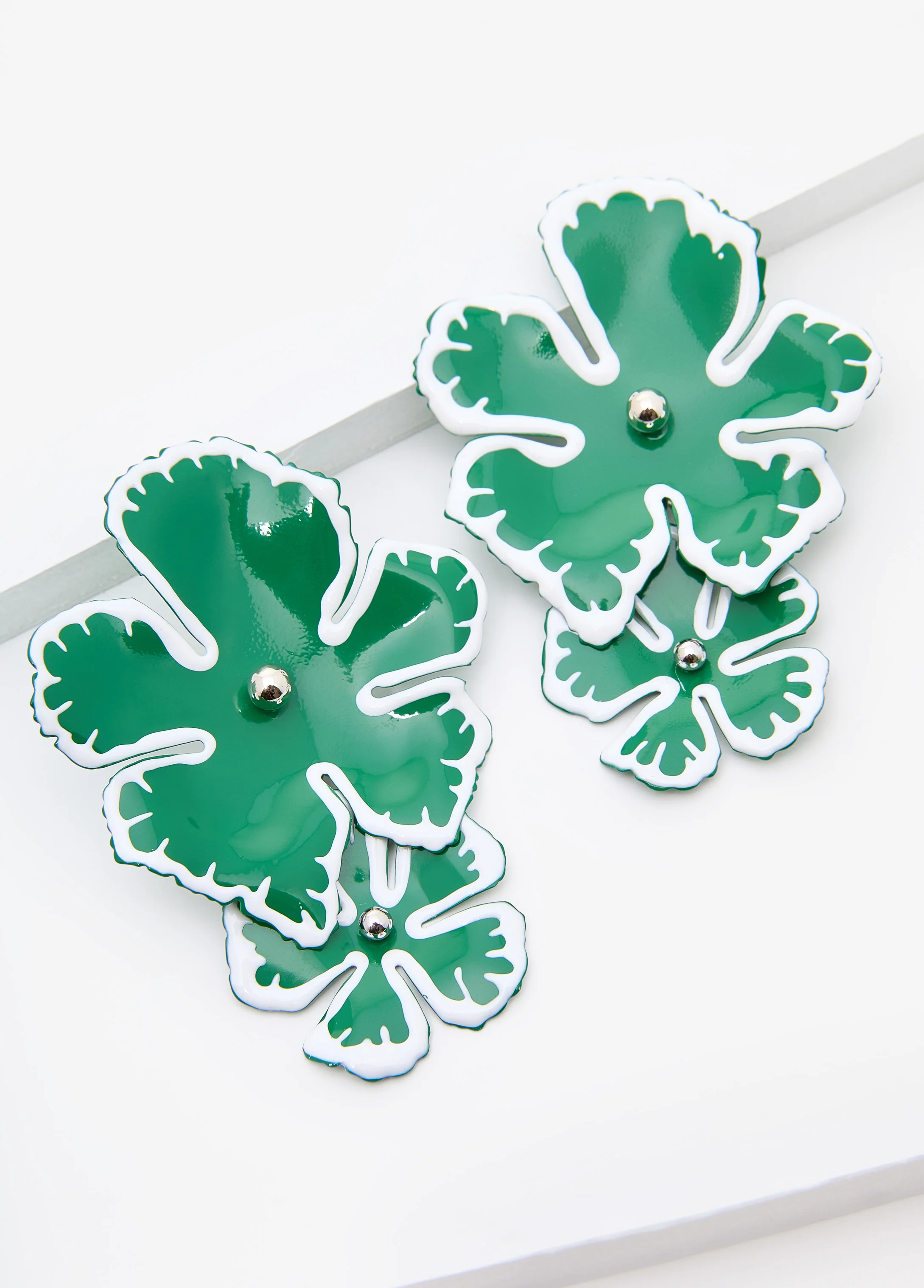 Painted Flower Earrings - Image 2