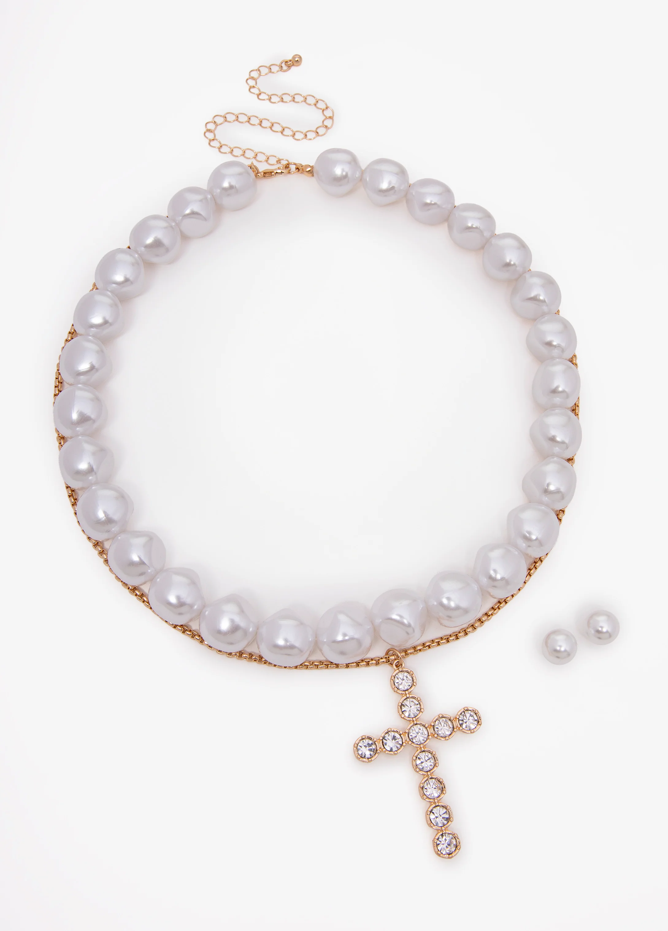Layered Cross Necklace Set - Image 2