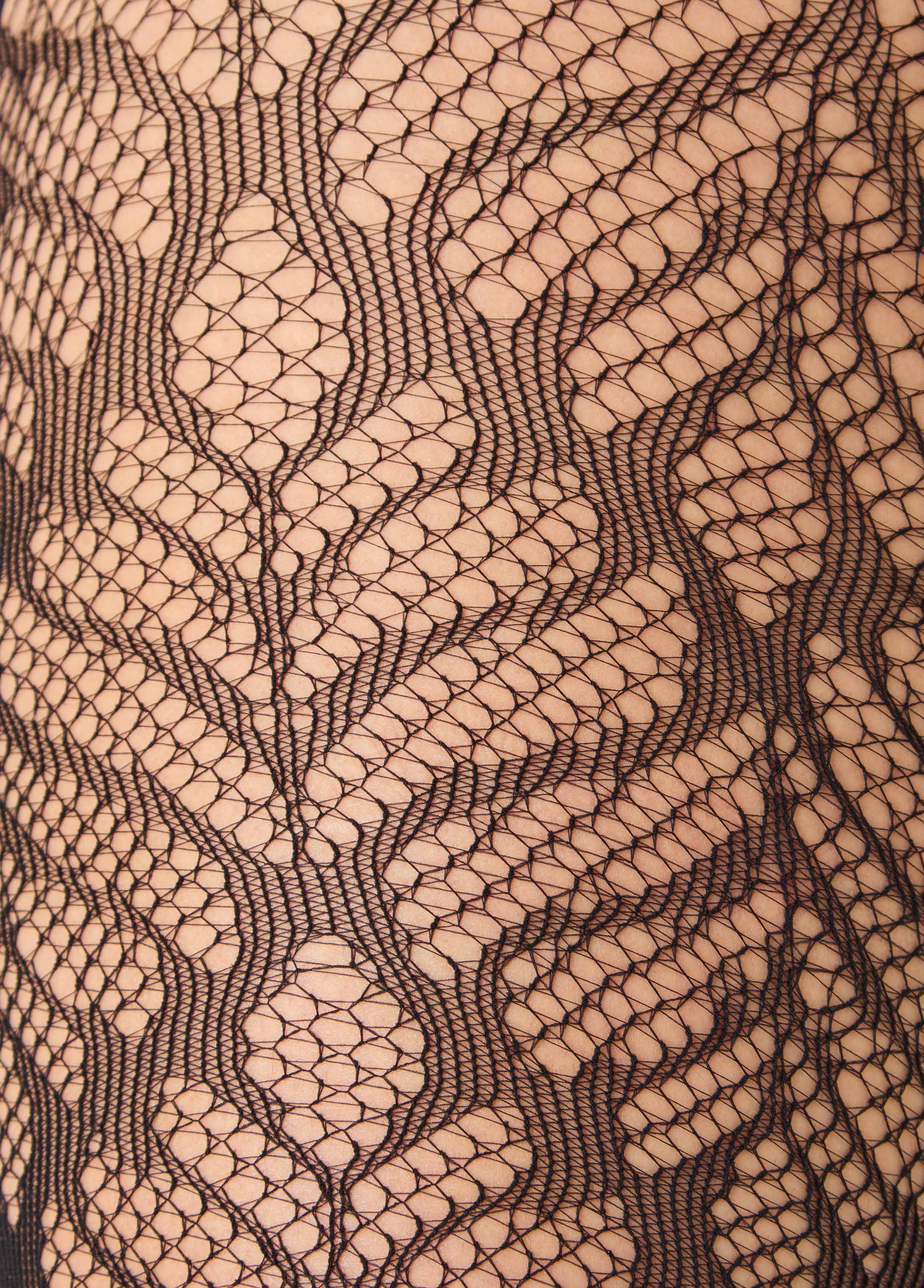 Leaf Mesh Footed Tights - Image 2