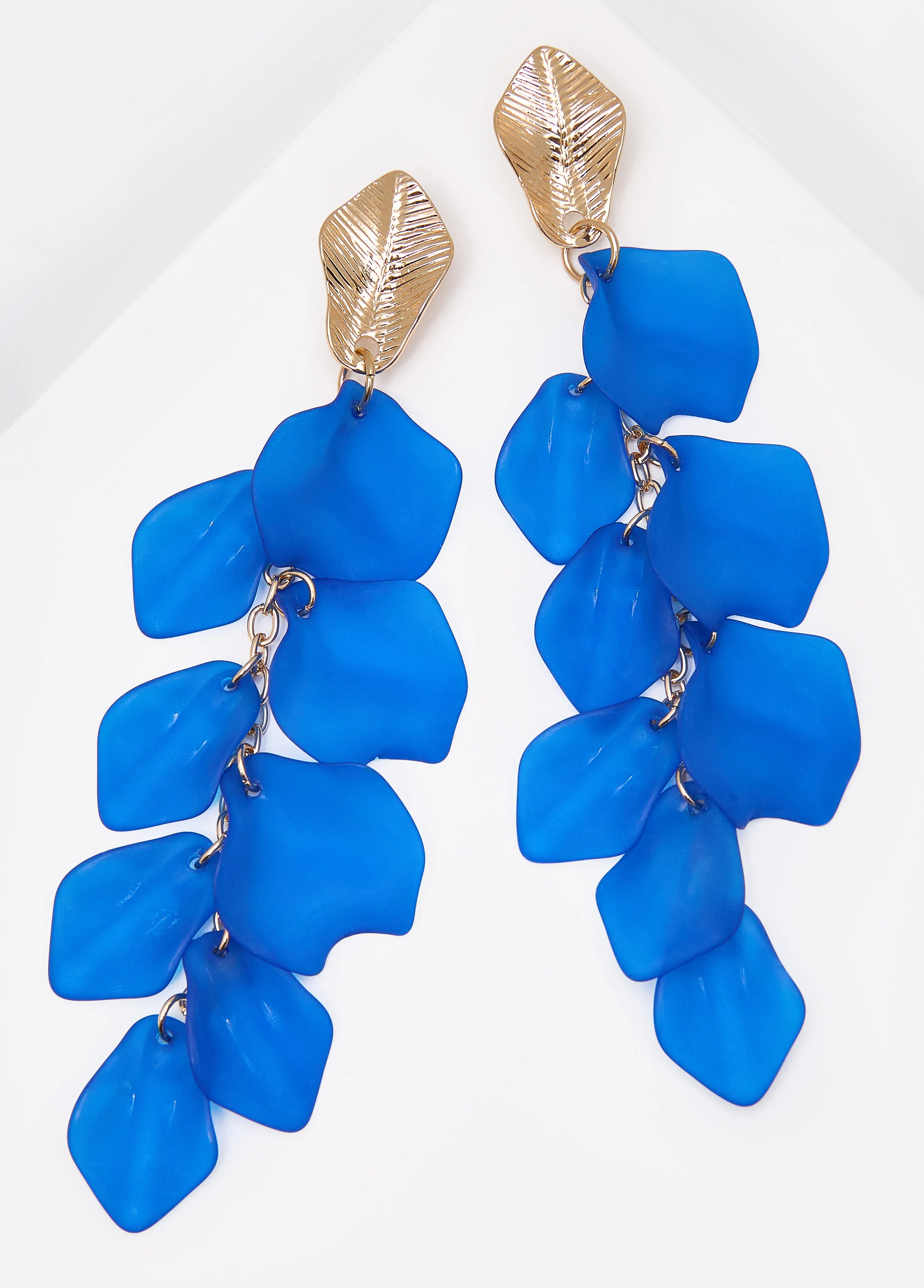 Cascading Flower Petal Earrings - Image 2