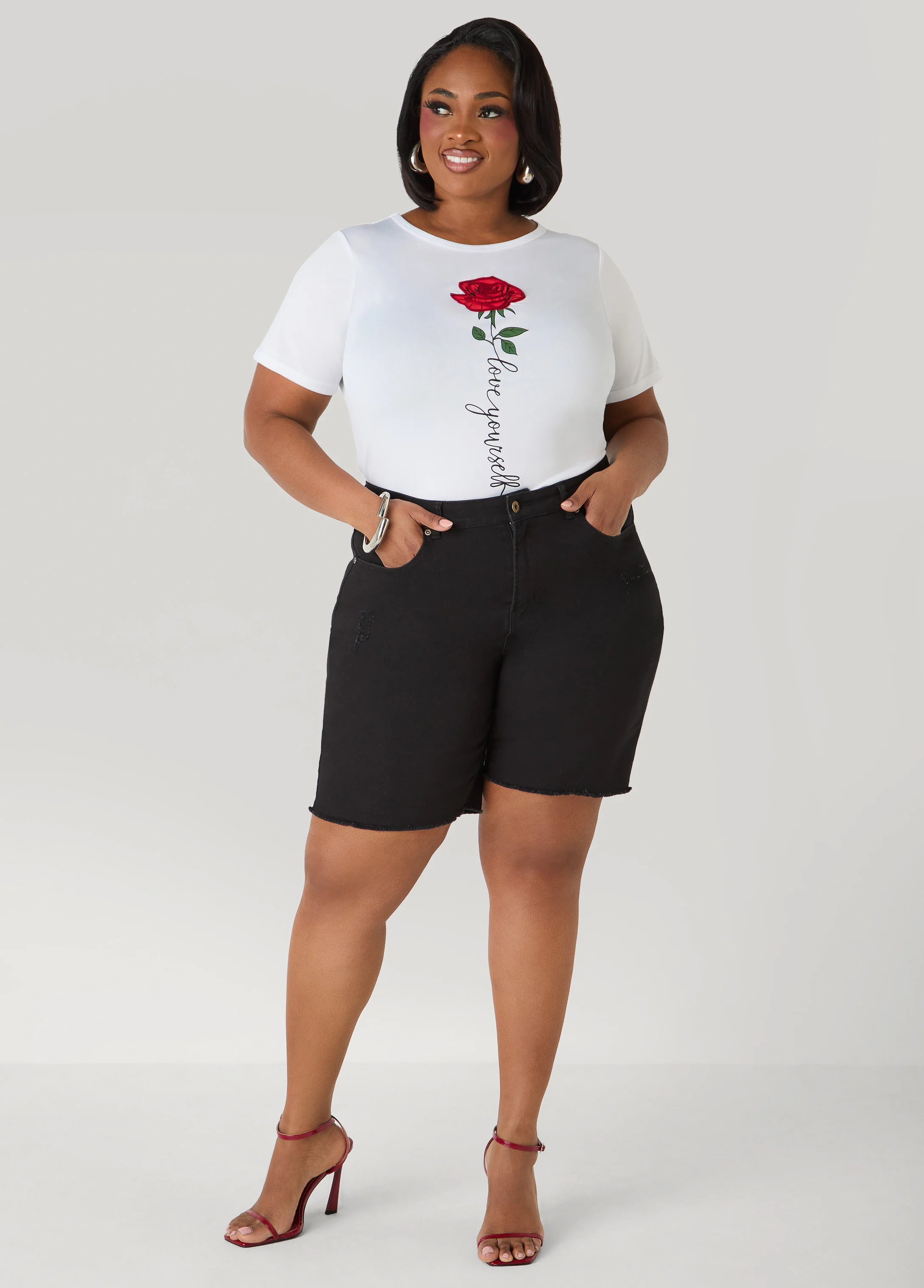 Love Yourself Rose Tee - Image 3