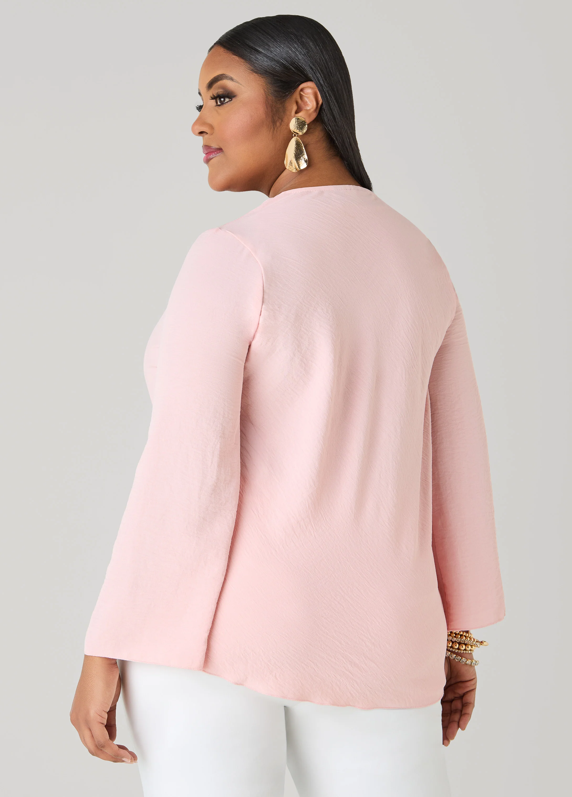 Textured Cowl Neck Blouse - Image 2