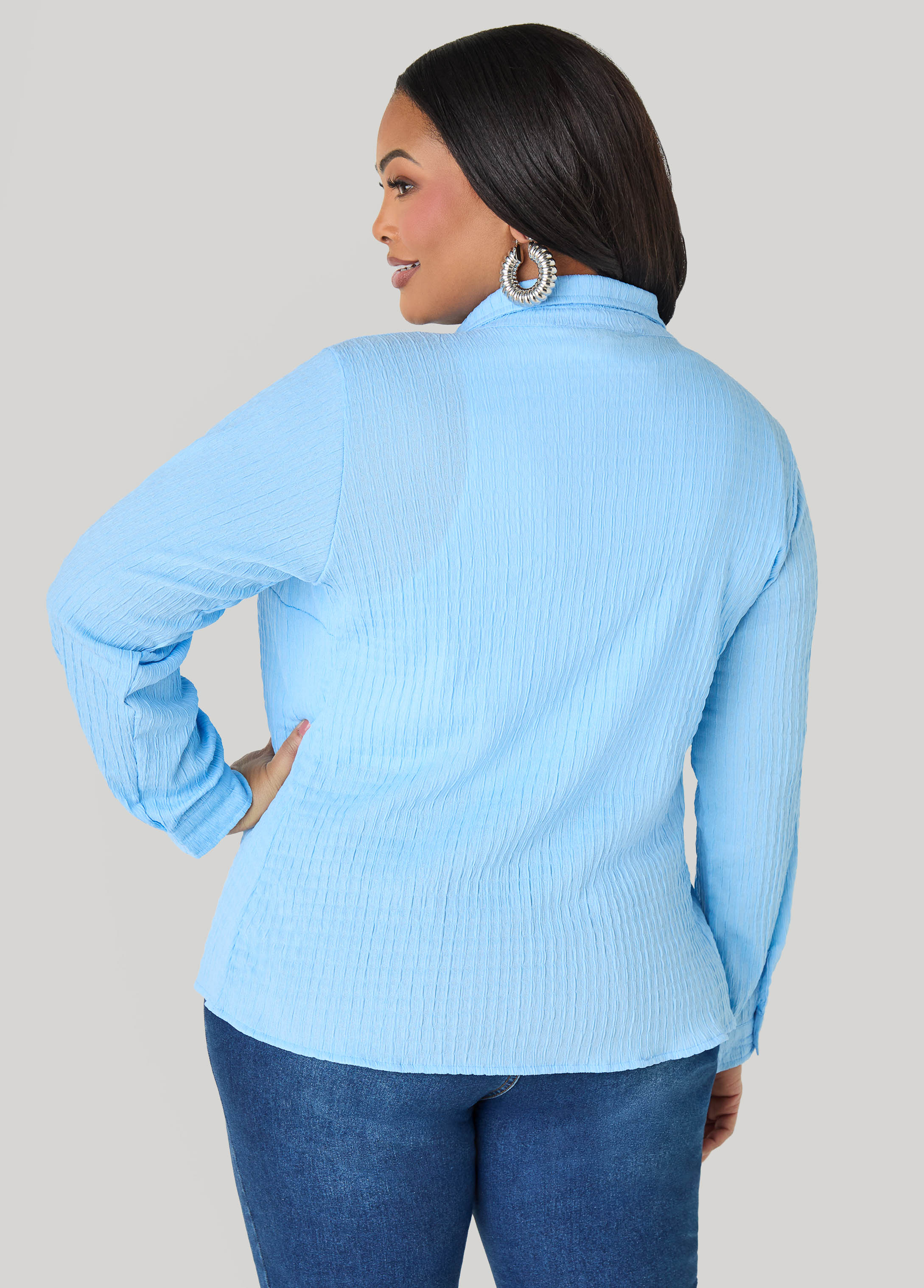 Textured Button Front Shirt - Image 2