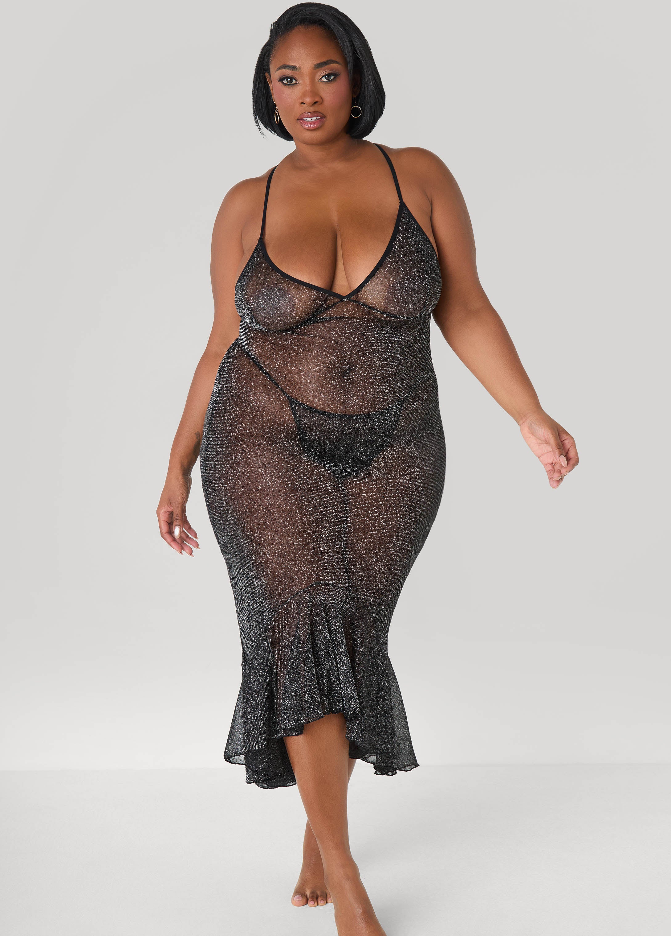 Metallic Mermaid Slip Dress - Image 3