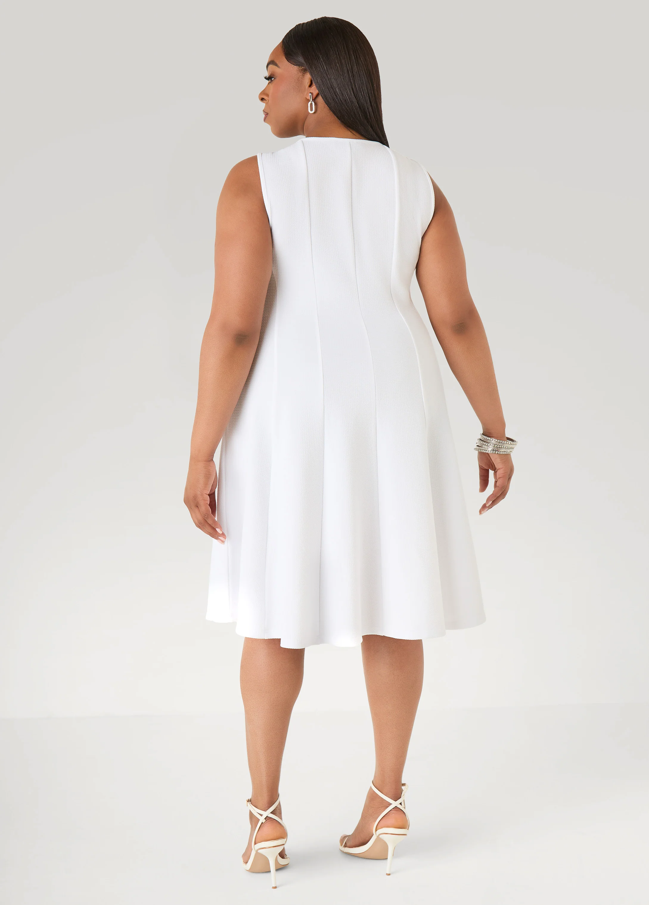 Textured A Line Dress - Image 2