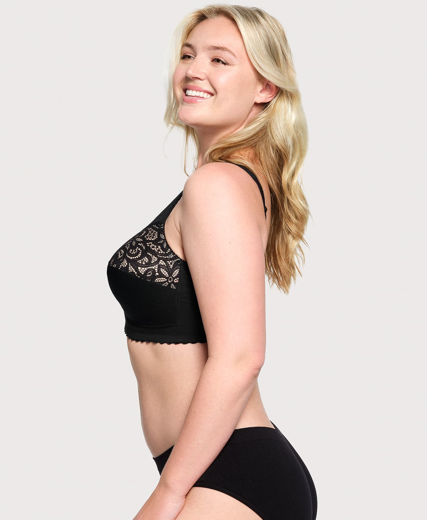 MagicLift Cotton Support Bra Black - Image 3