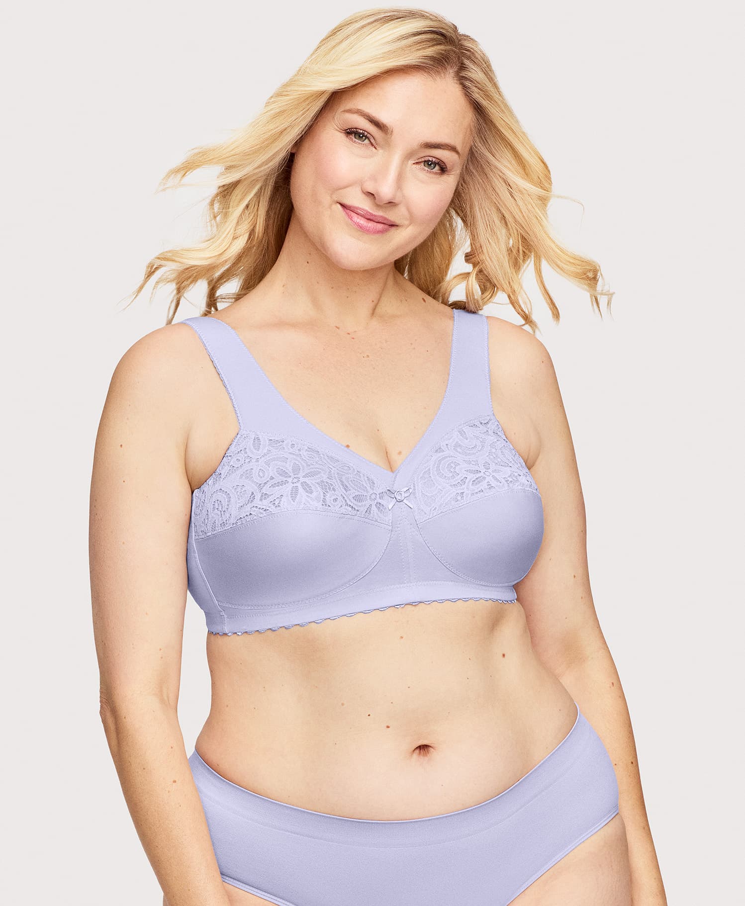MagicLift Cotton Support Bra Lilac - Image 3