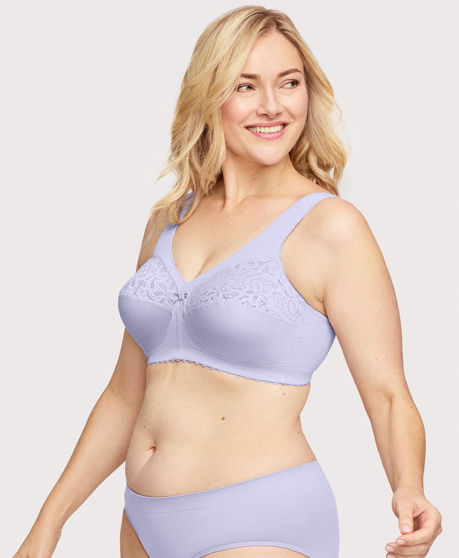 MagicLift Cotton Support Bra Lilac - Image 4