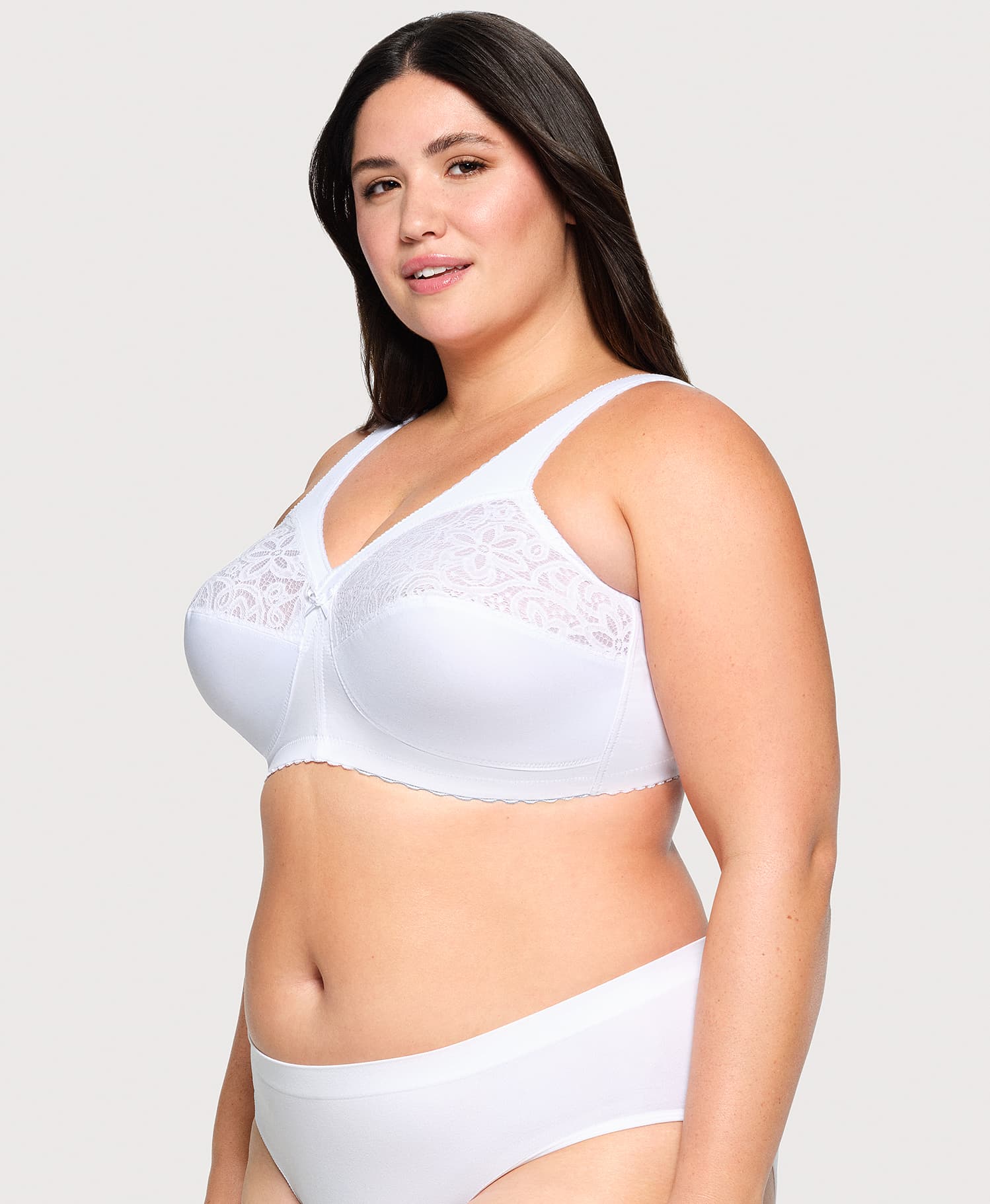 MagicLift Cotton Support Bra White - Image 3