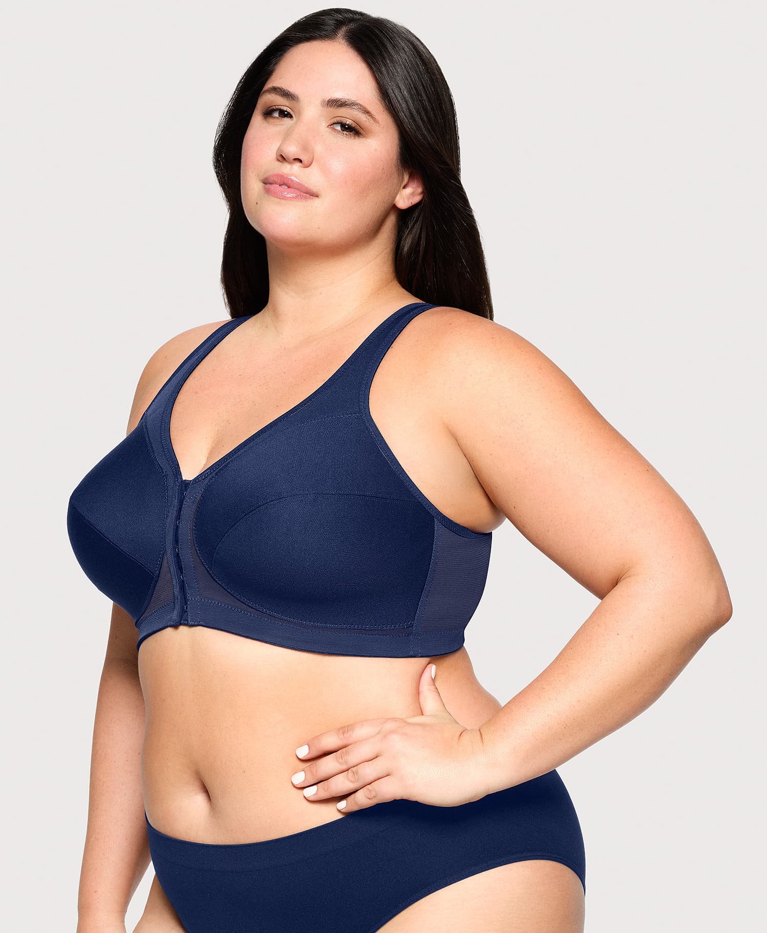 MagicLift Front-Closure Posture Back Bra Blue - Image 3