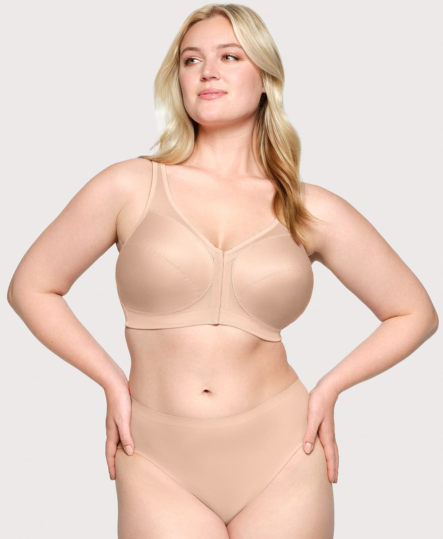 MagicLift Front-Closure Posture Back Bra Cafe - Image 3