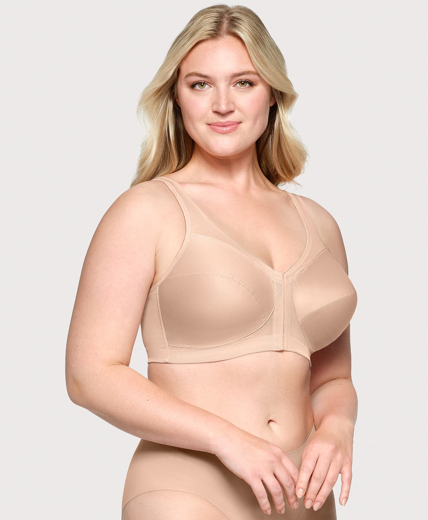 MagicLift Front-Closure Posture Back Bra Cafe - Image 4