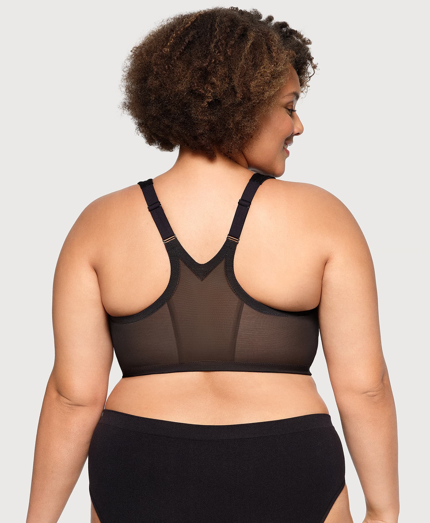 MagicLift Front-Closure Racerback Bra Black - Image 2