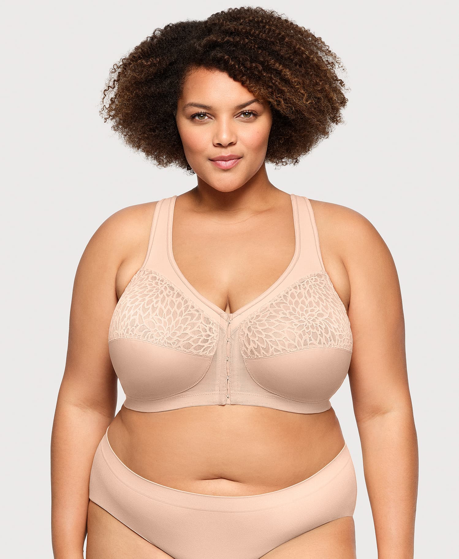 MagicLift Front-Closure Racerback Bra Cafe - Image 4