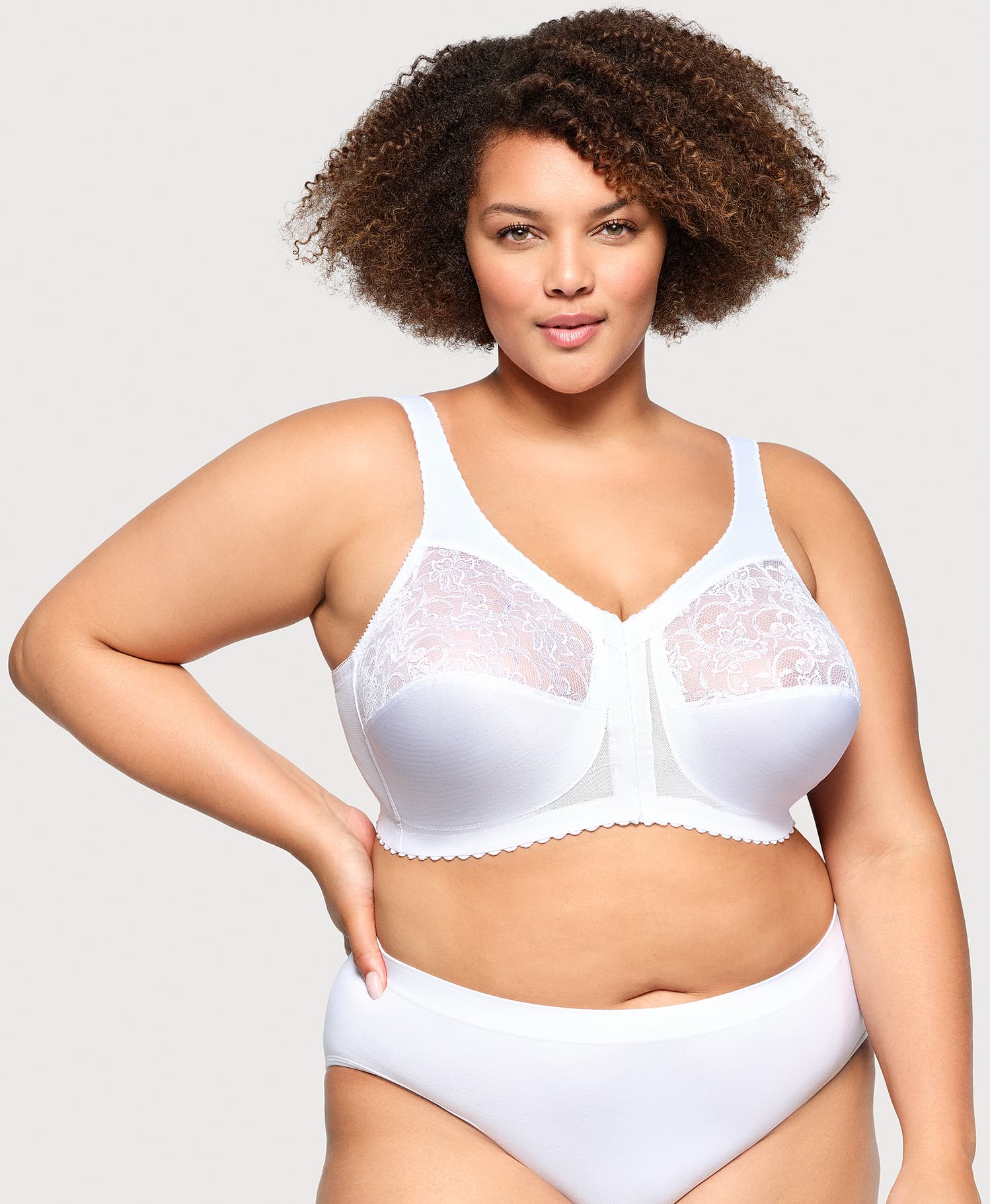 MagicLift Front-Closure Support Bra White - Image 3