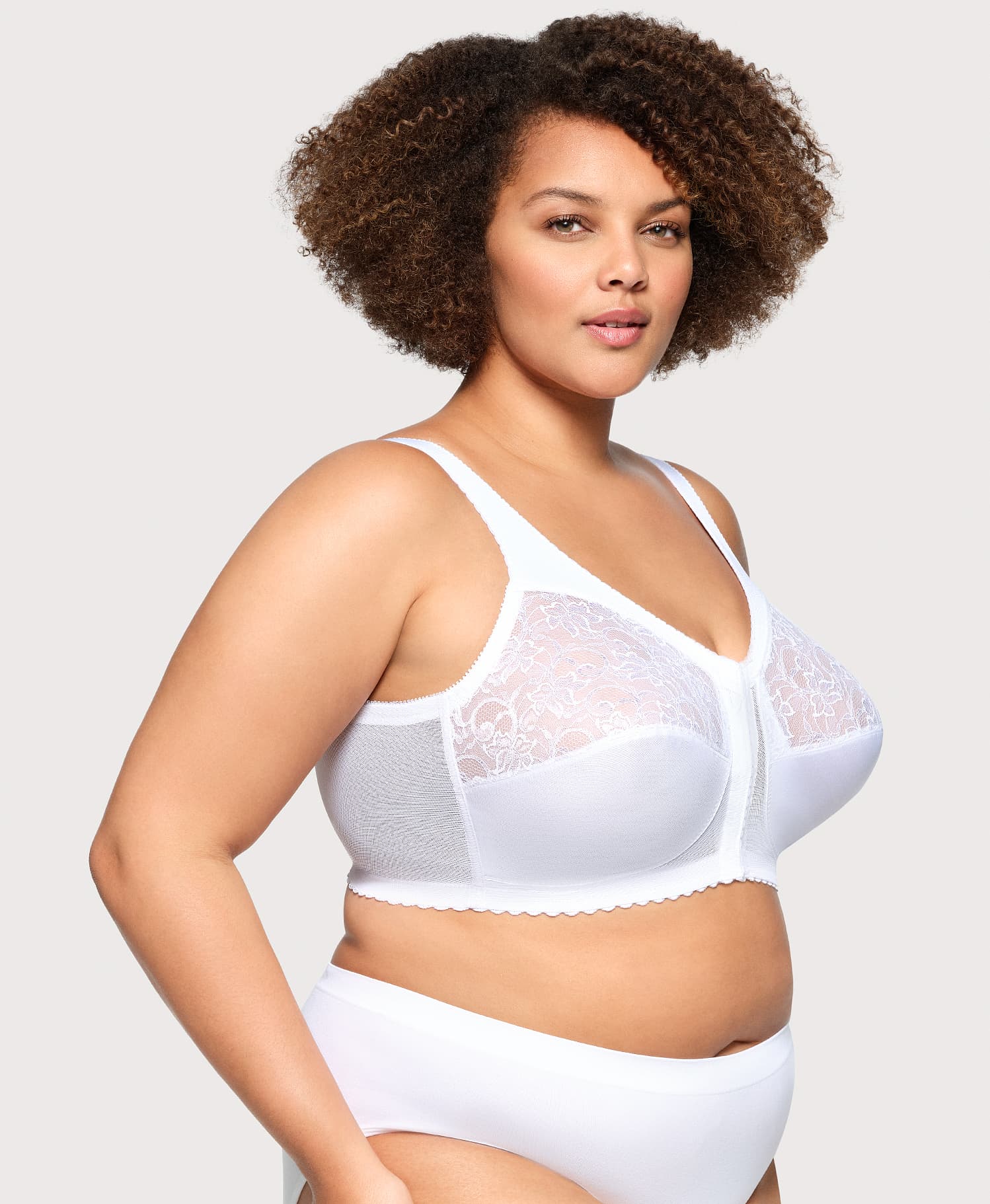 MagicLift Front-Closure Support Bra White - Image 4