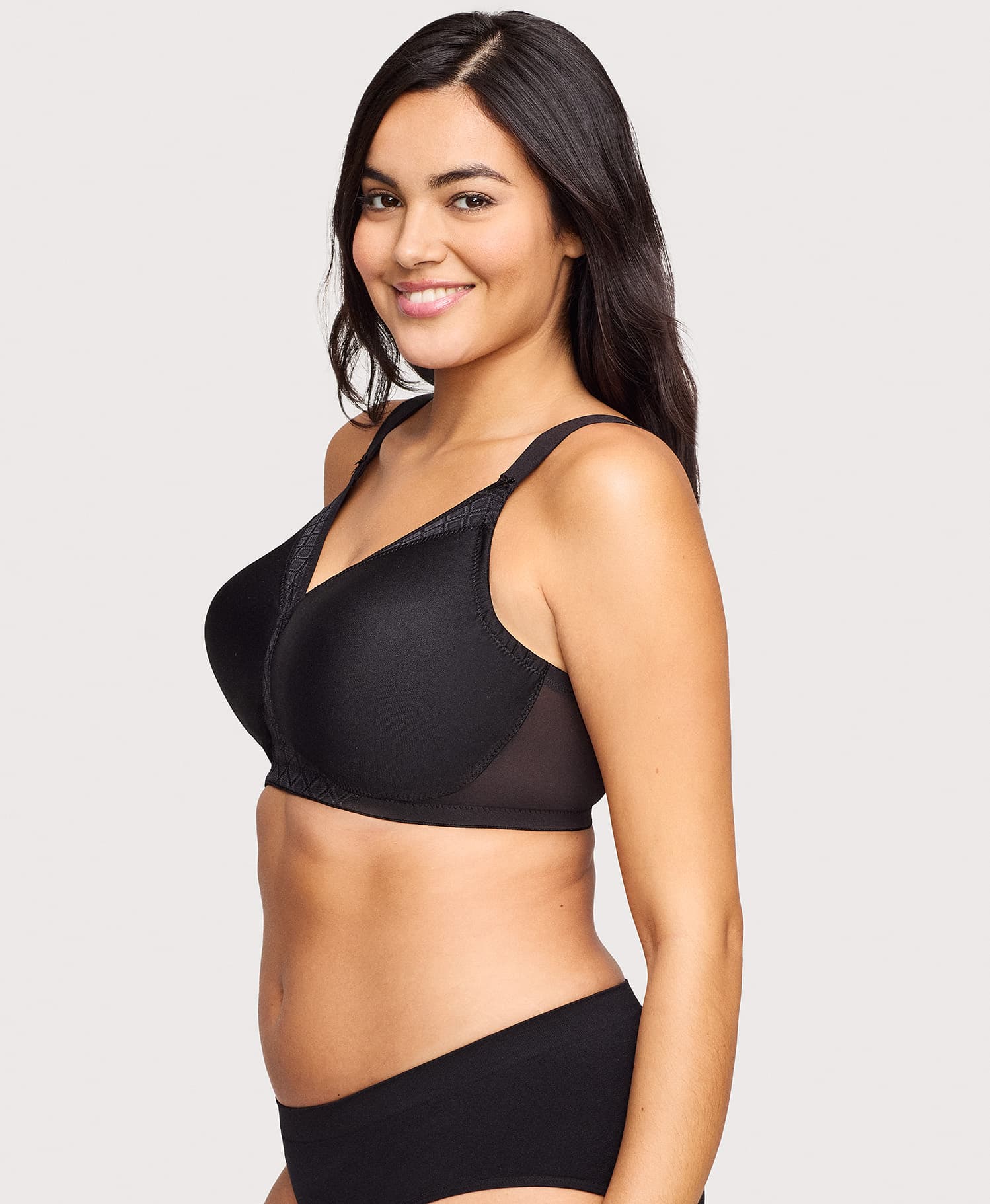MagicLift Seamless Support T-Shirt Bra Black - Image 3