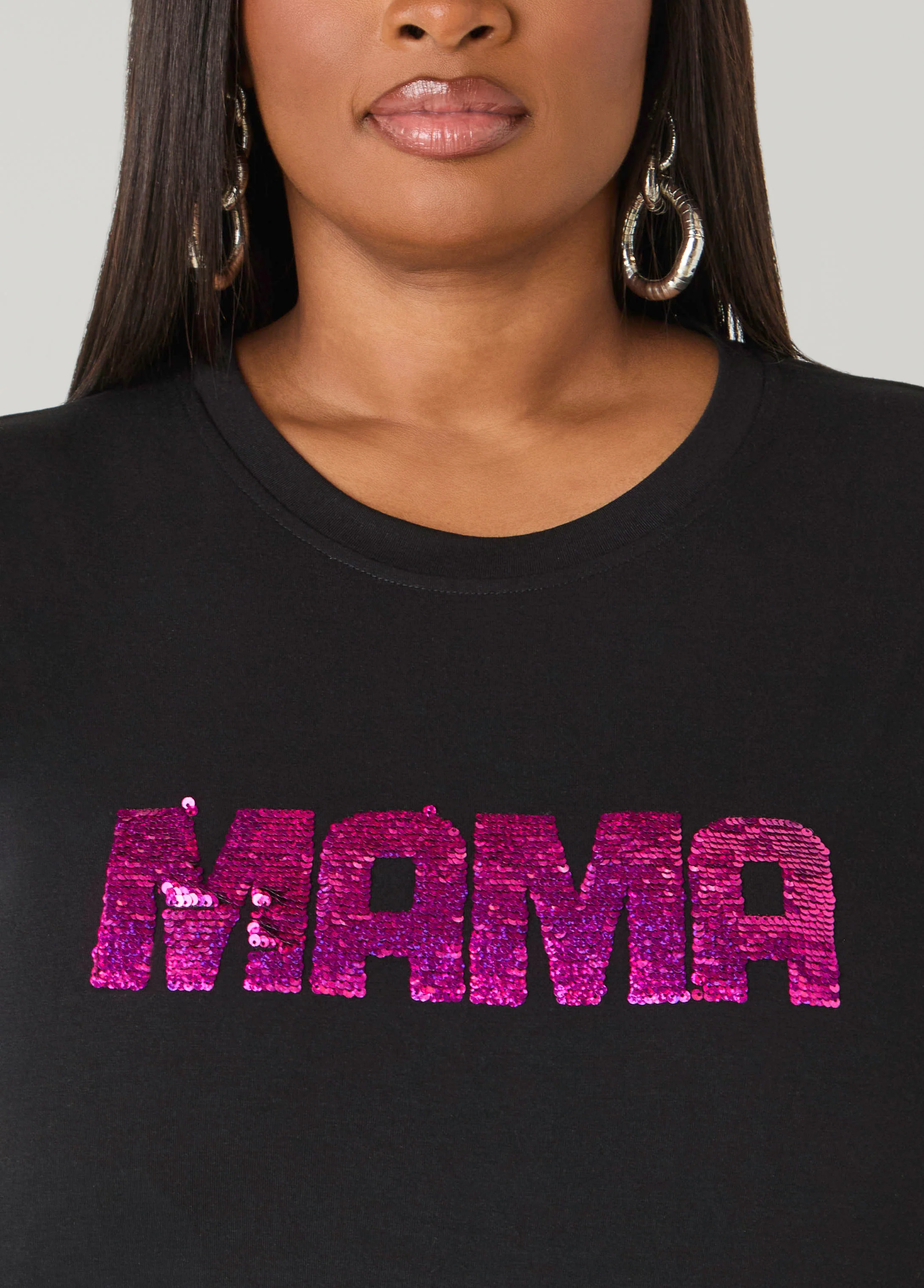Mama Sequined Tee - Image 4