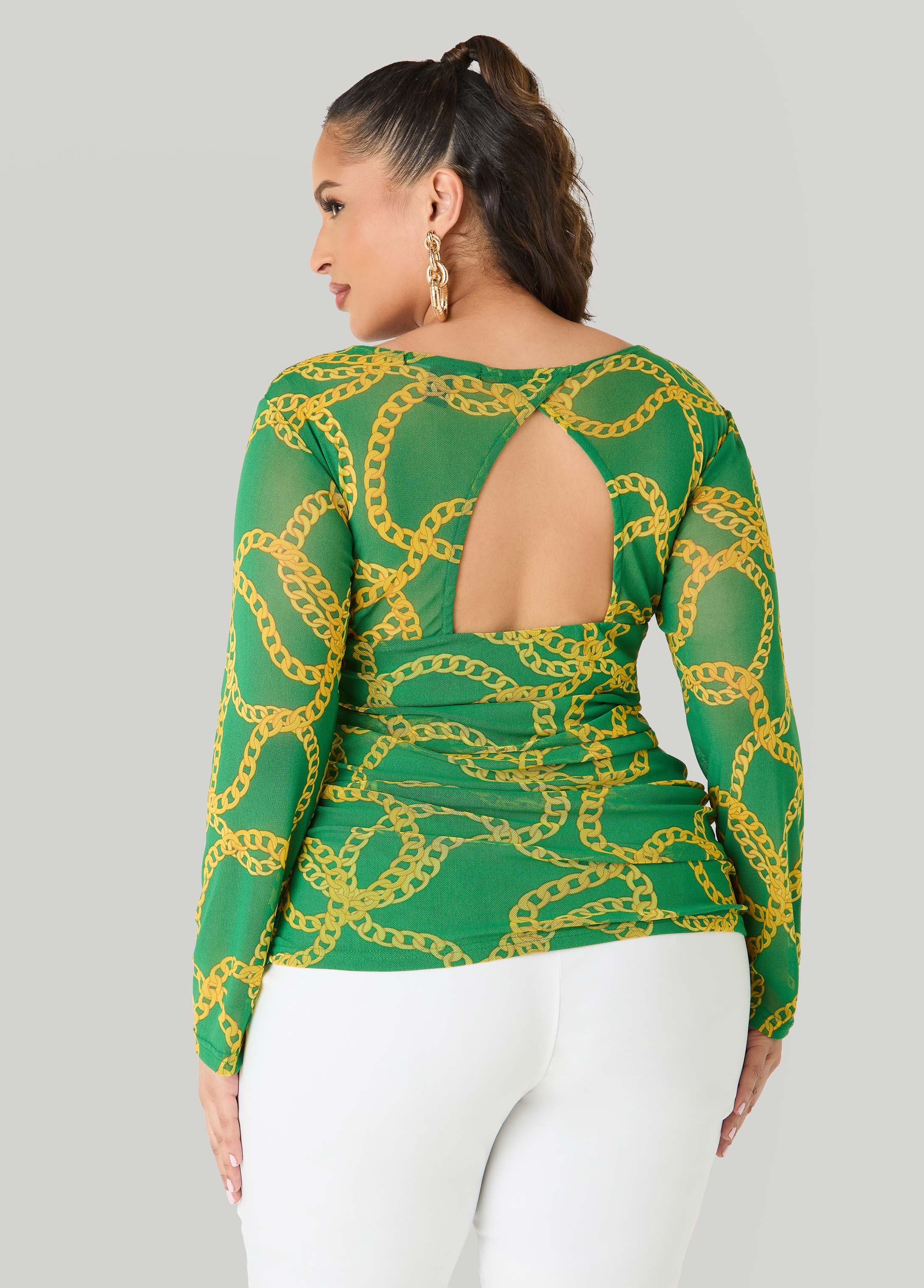 Chain Print Bustier Top - Image 2