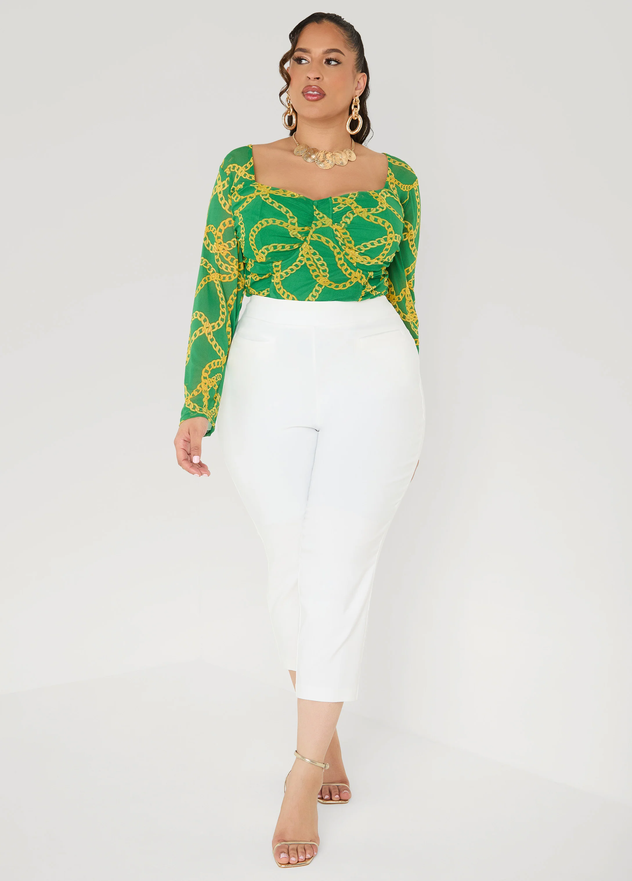 Chain Print Bustier Top - Image 3