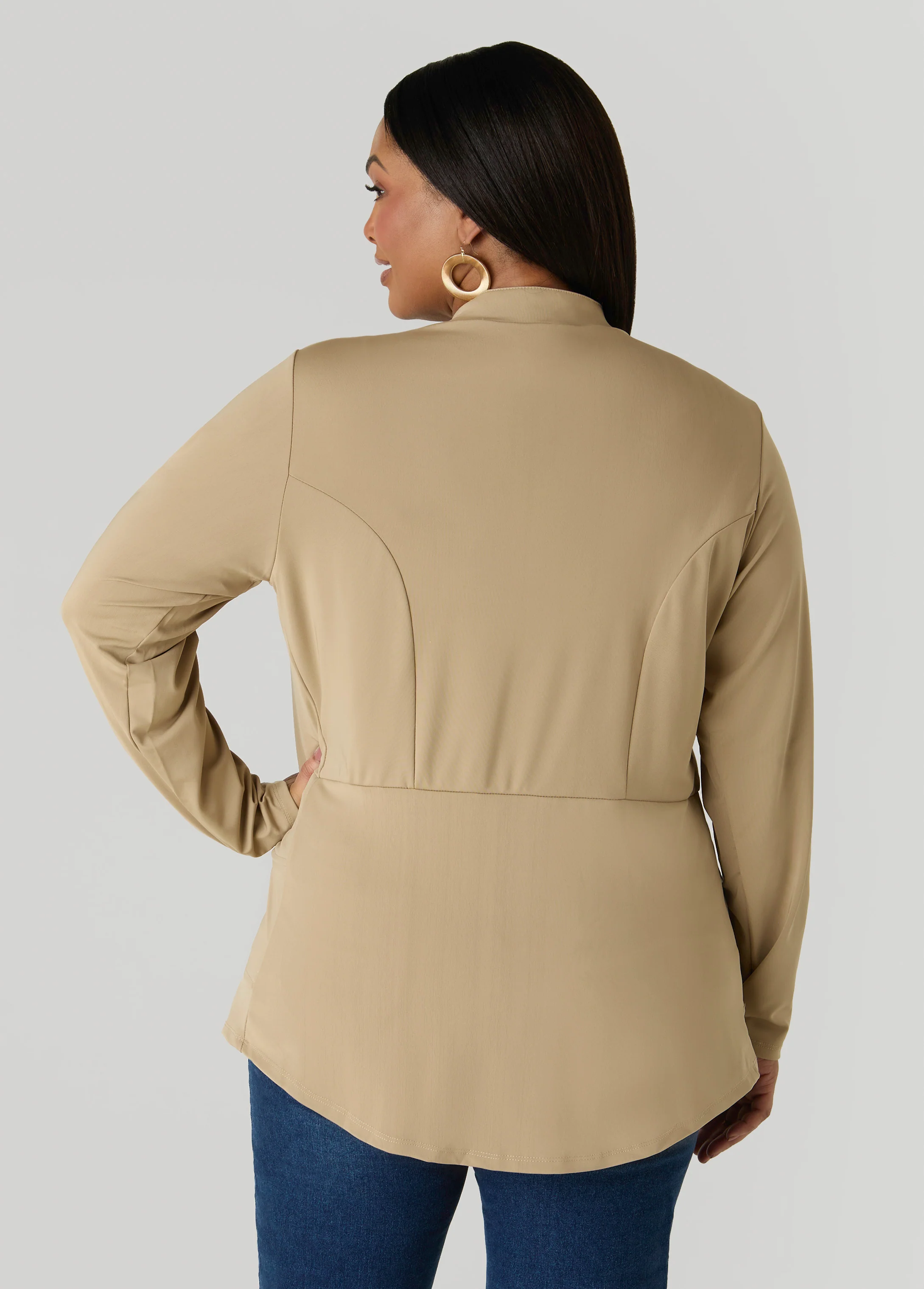 Button Detailed Military Jacket - Image 2