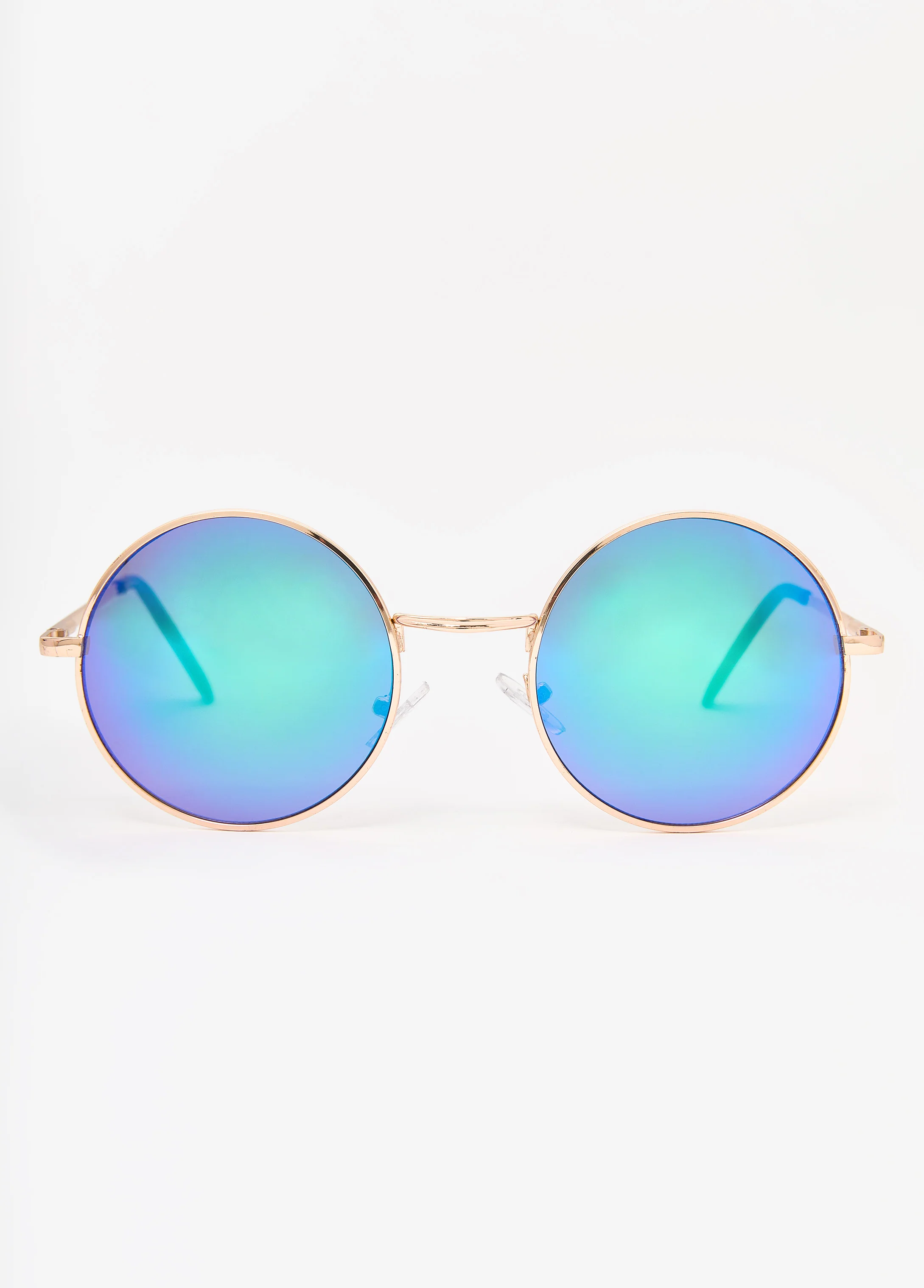 Reflective Round Frame Sunglasses - Image 2