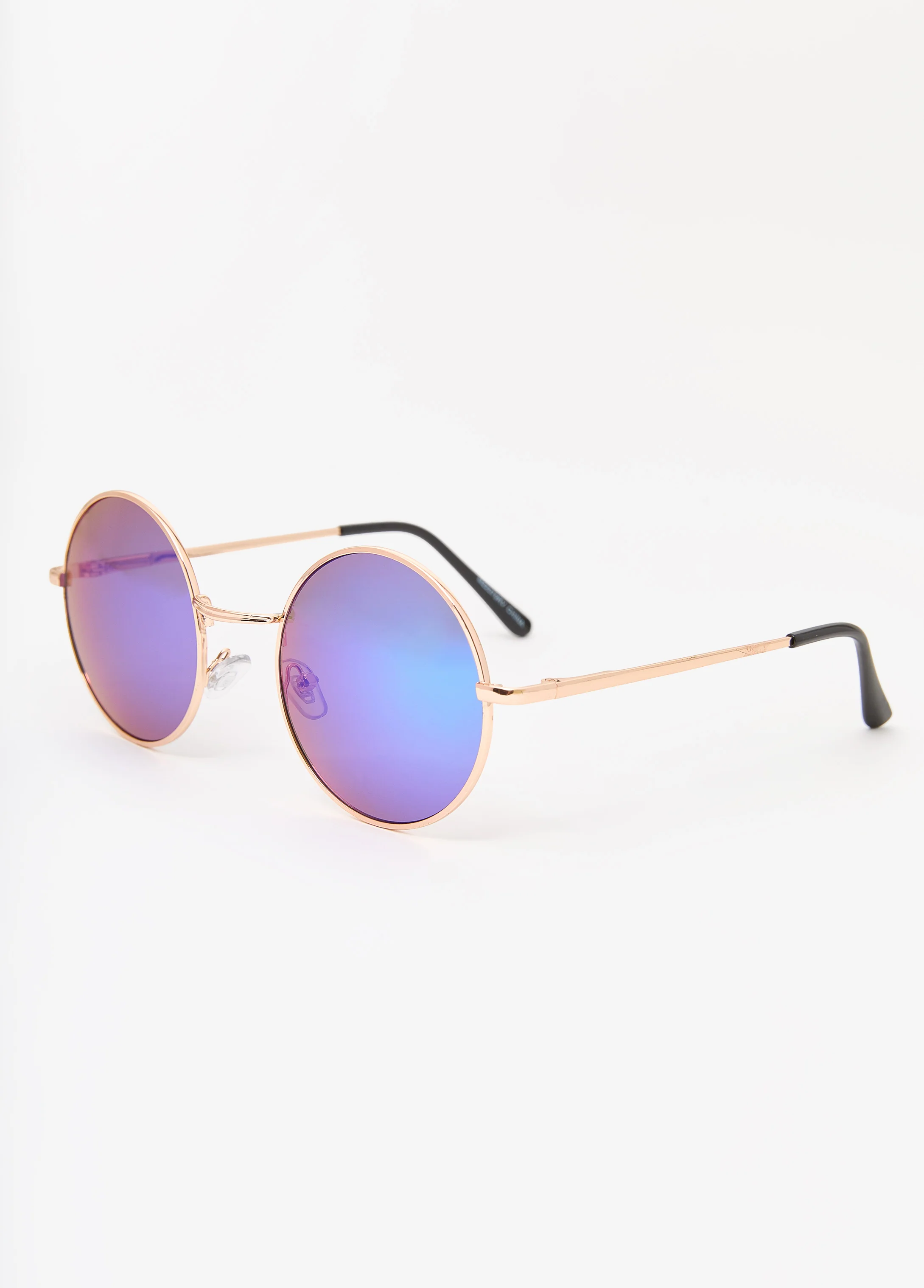 Reflective Round Frame Sunglasses - Image 3