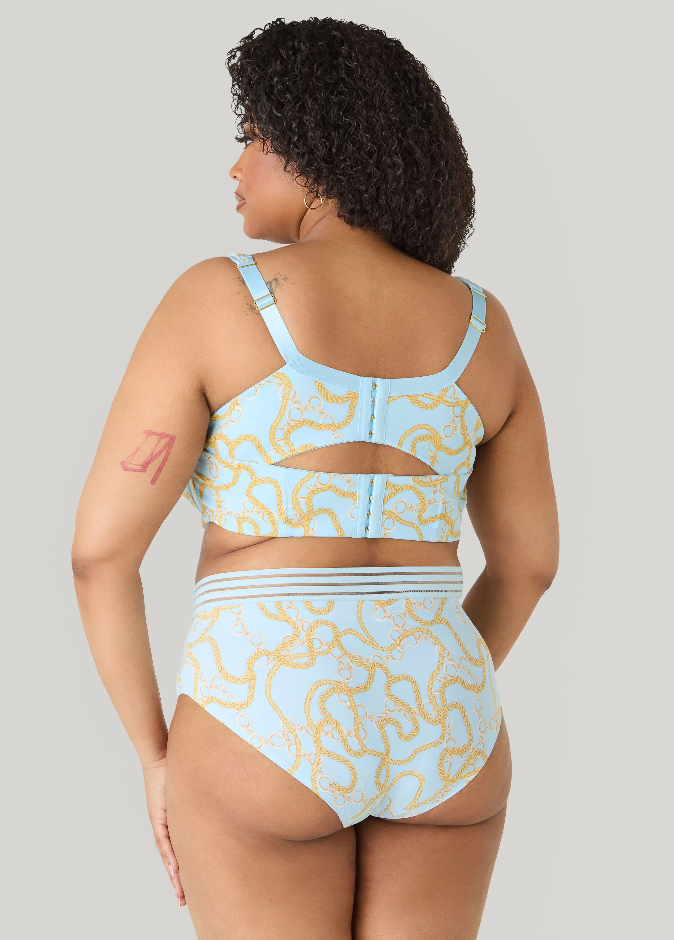 Chain Print Sheer Waist Briefs - Image 2